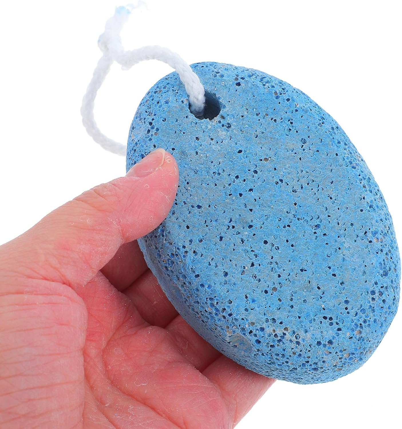 TIKODIDA Natural Blue Pumice Stone Foot Scrubber for Dead Skin Removal Oval Volcanic Foot File Pedicure Rasp and Heel Scraper Effective Corn Remover image number 1