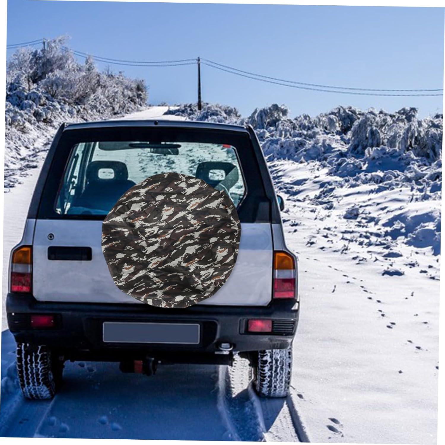 WEKADRIN Camo Wheel Rim Protectors Sturdy Oxford Tire Covers for Rvs Suvs Automotive Accessories Sun Protection and Quick Fit image number 6