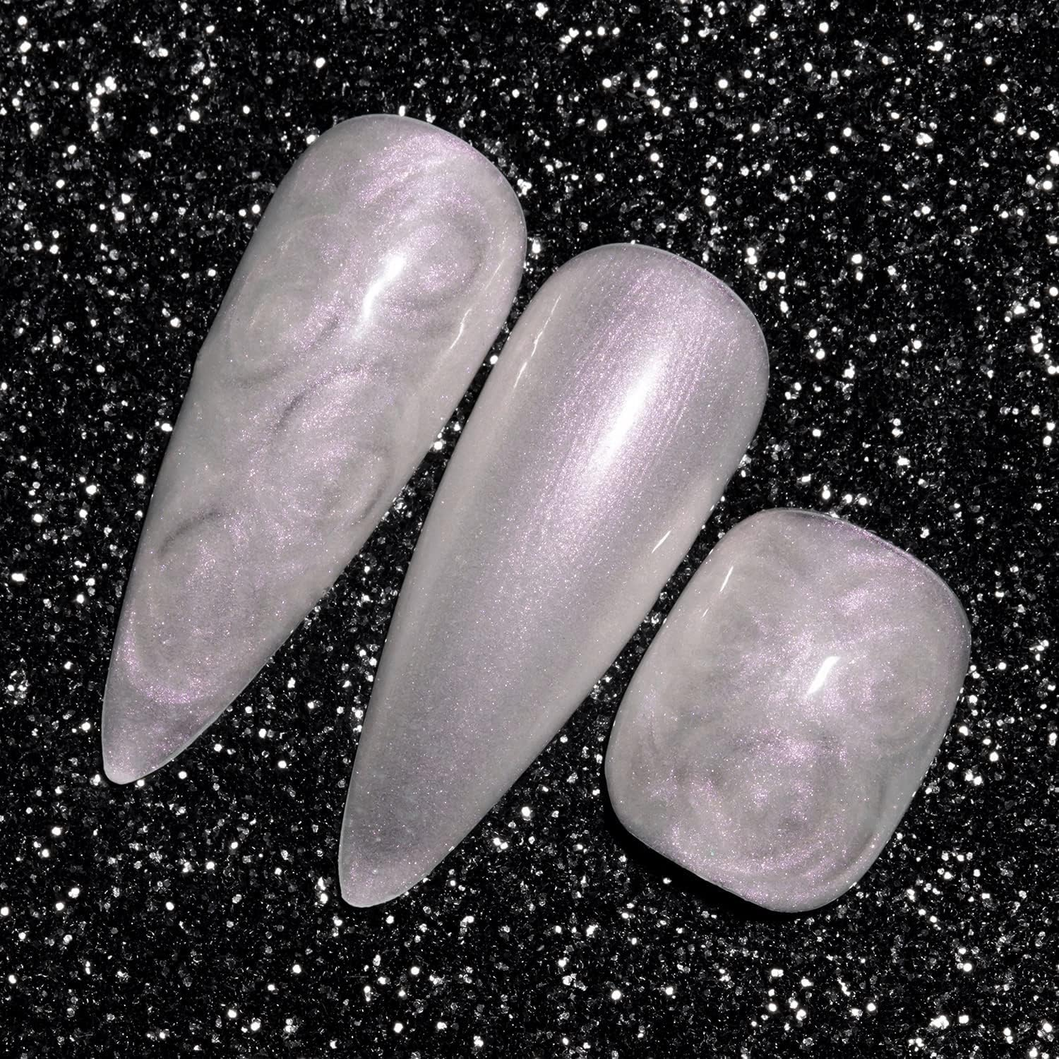 Vishine 16Ml Pearl Gel Nail Polish, Glitter Drawing Gel Polish Shimmer Mermaid Nail Gel Soak off UV Gel for Nail Art Salon Home DIY Manicure 0.54Oz image number 6