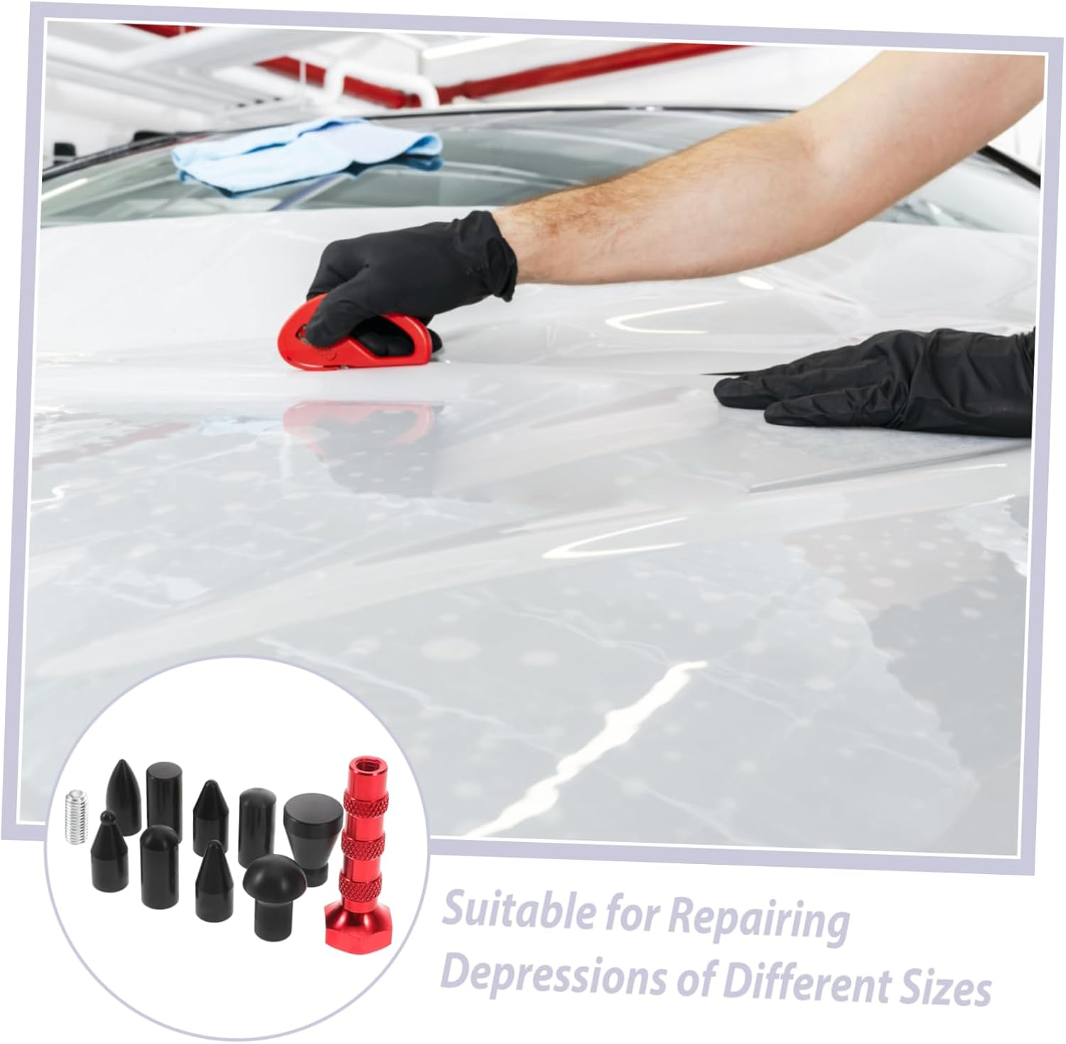 FUNOMOCYA Leveling Pen Automotive Dent Removal Tool Dent Puller Remover Tool Car Repair Kit image number 3