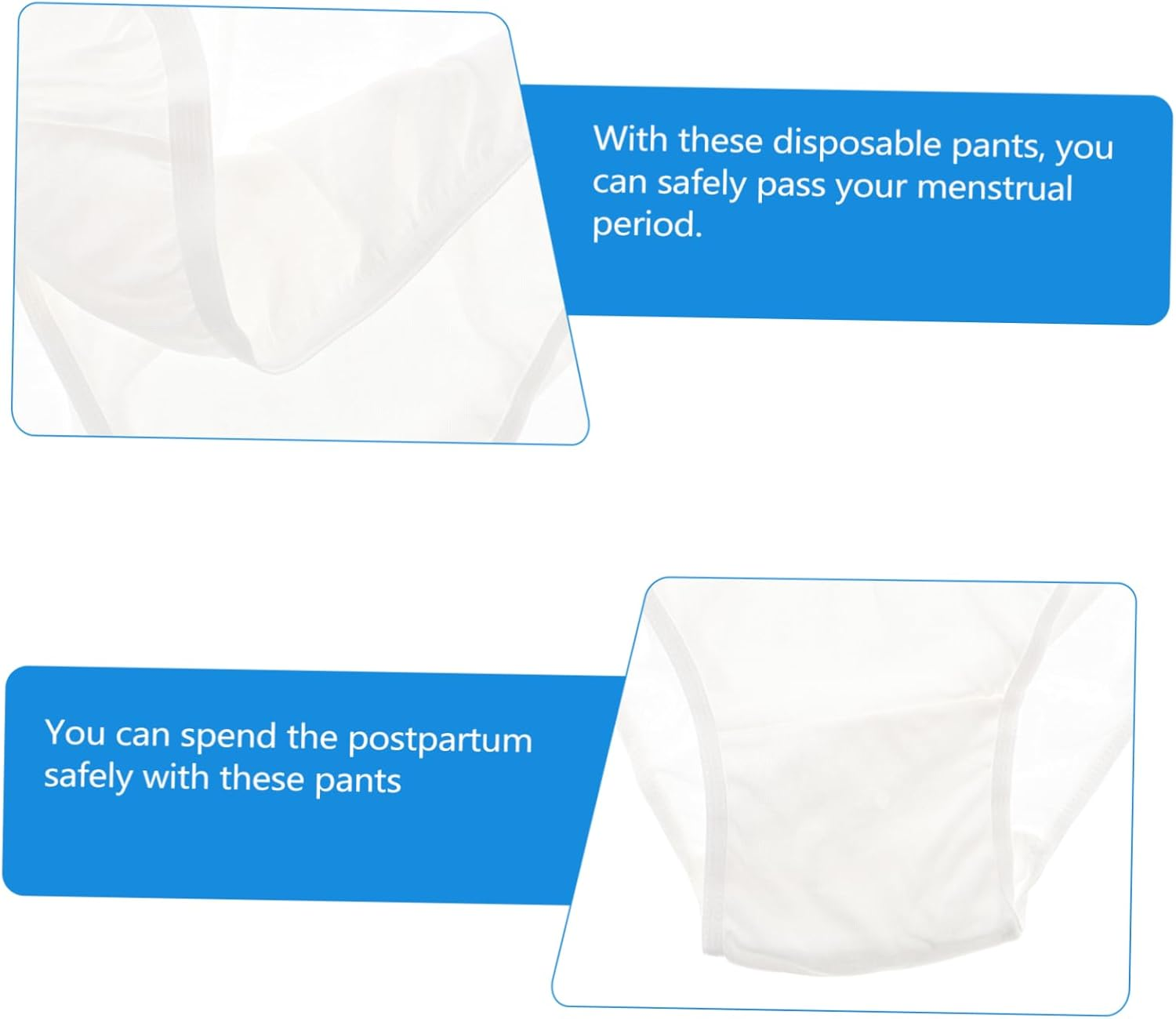 Totority 4Pcs Maternity Cotton Underwear Disposable for Pregnant Women Breathable Cotton Underpants for Postpartum Recovery