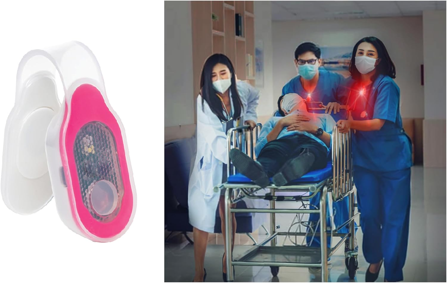 TDL - BRAND Rechargeable Clip-On Magnetic LED Safety Light - Silicone with 3 Light Modes. Perfect for Hiking, Dog Walking, Running, Jogging - Emergency Signal Beacon for Car and Home (Red) image number 1