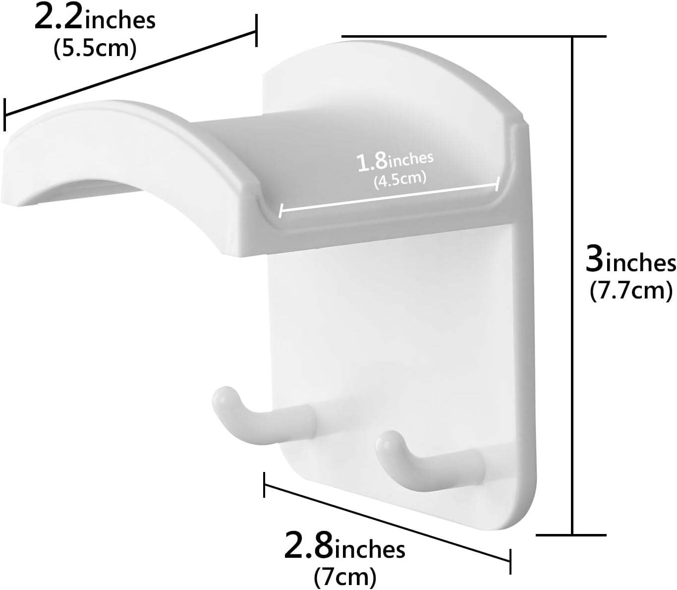 Geekria Gaming Headset Headphone Hook Holder, Headphone Wall Mount Headset Holder, Headsets Hanger Compatible with Bose, Sony, ATH, AKG, JBL, Beats (White) - White image number 2