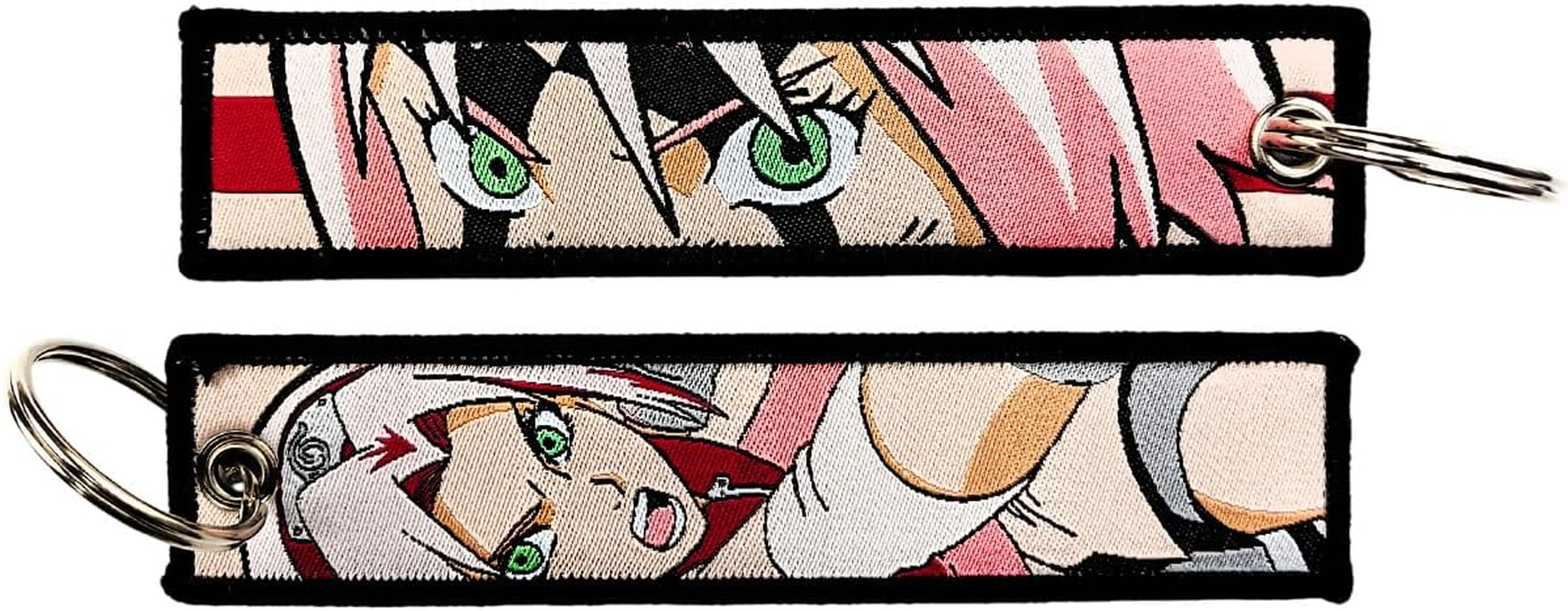 1 Pack Keychain Tag Anime Jet Tag Key Chain Embroidered - EDC for Motorcycles, Scooters,Atv,Car and Anime Gifts - Kn-02 image number 2