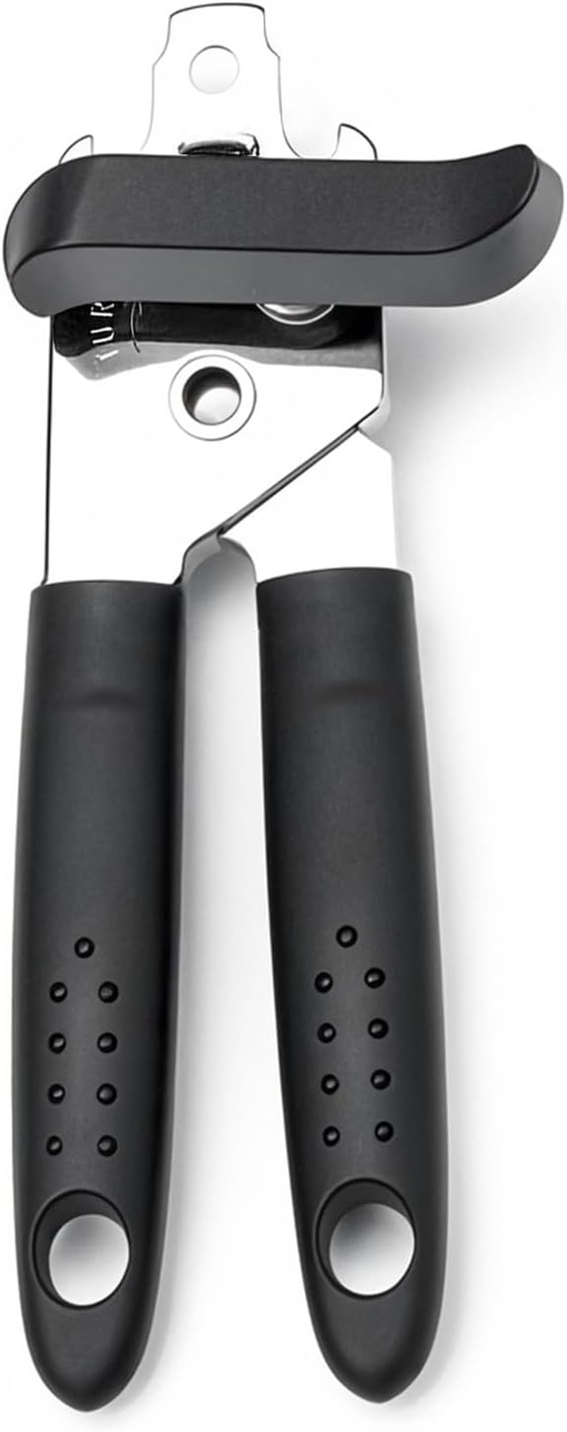 Can Opener Manual Heavy Duty Multifunctional with Magnet Lift, Soft Touch Handle, Rust Proof Oversized Handheld Easy Turn Knob, Large Lid Openers, Black image number 6