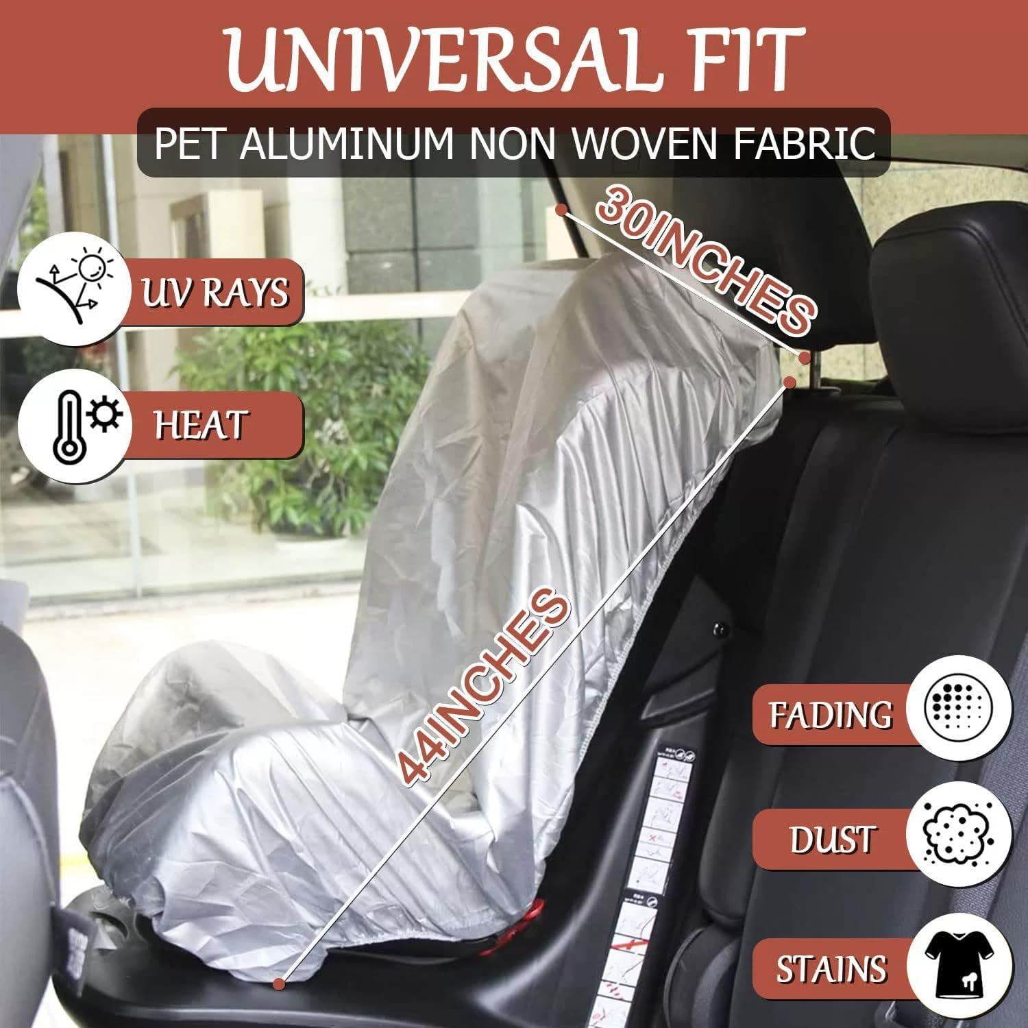 Car Seat Sun Shade Cover,Infant Car Seat UV Protection Cover Protector,Car Seat Shade Reflector UV Ray,Keeps Your Toddler Baby Seat at a Cool Temperature,Cooling Car Seat Cover image number 1