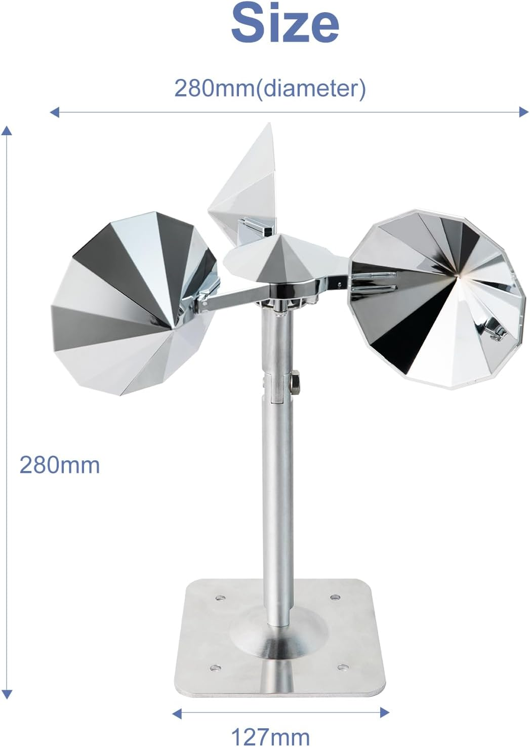 OFFO Bird Deterrent Reflective Spinning Device, Bird Scarer Keep Seagull Pigeon Woodpeckers and Other Birds Away for Outdoor Use Roofs Gardens image number 3