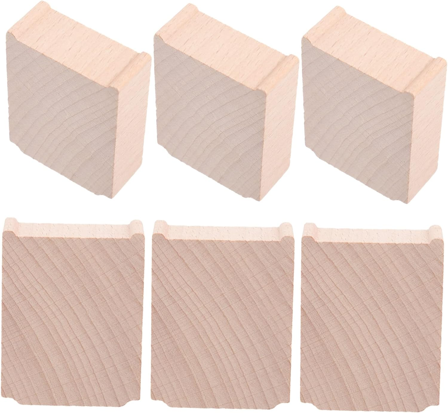 Jojofuny 6Pcs Wooden Train Bridge Supports Track Leveling Risers for Boy Girl Toy Educational Railway Train image number 3