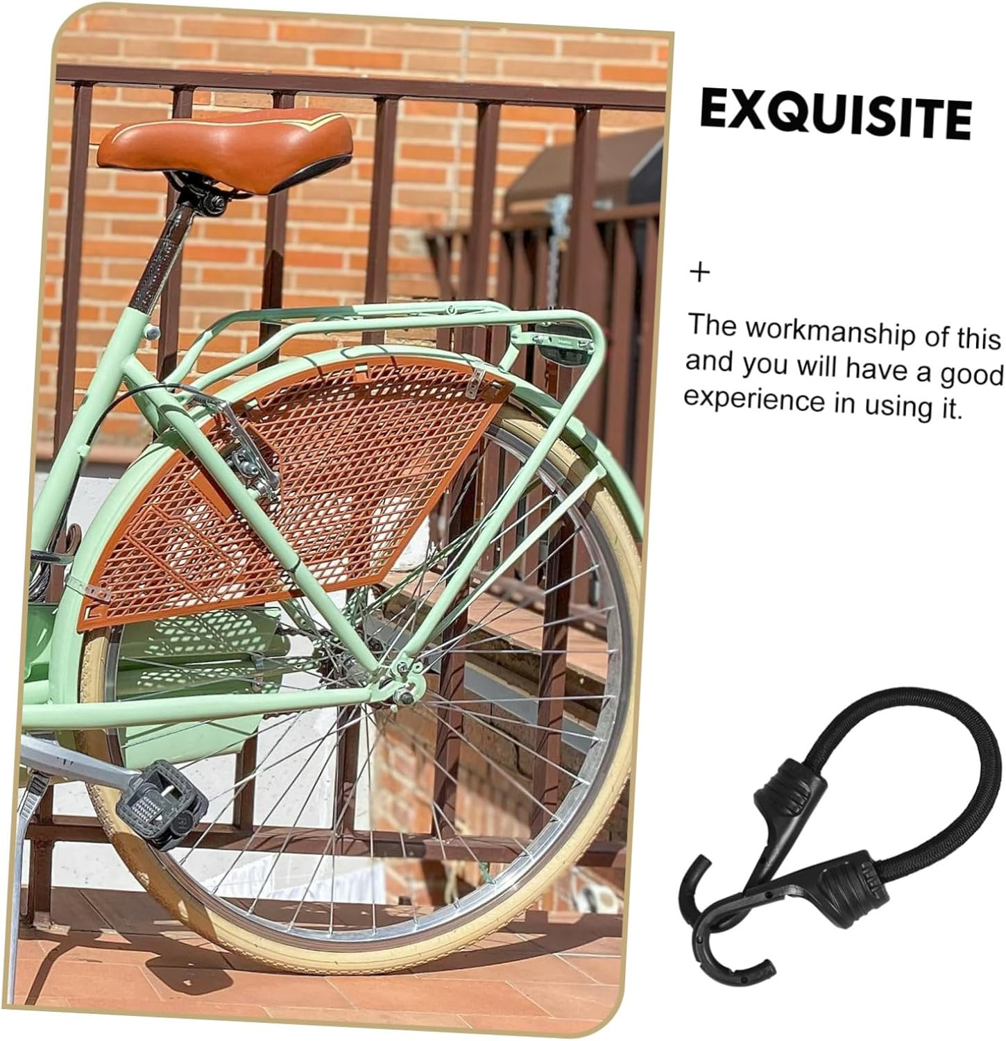 WESIEVYA 12Pcs Elastic Luggage Strap Bike Bungee Cord Hooks Car Trunk Bike Rack Secure Tie down Ropes Weatherproof for Travel