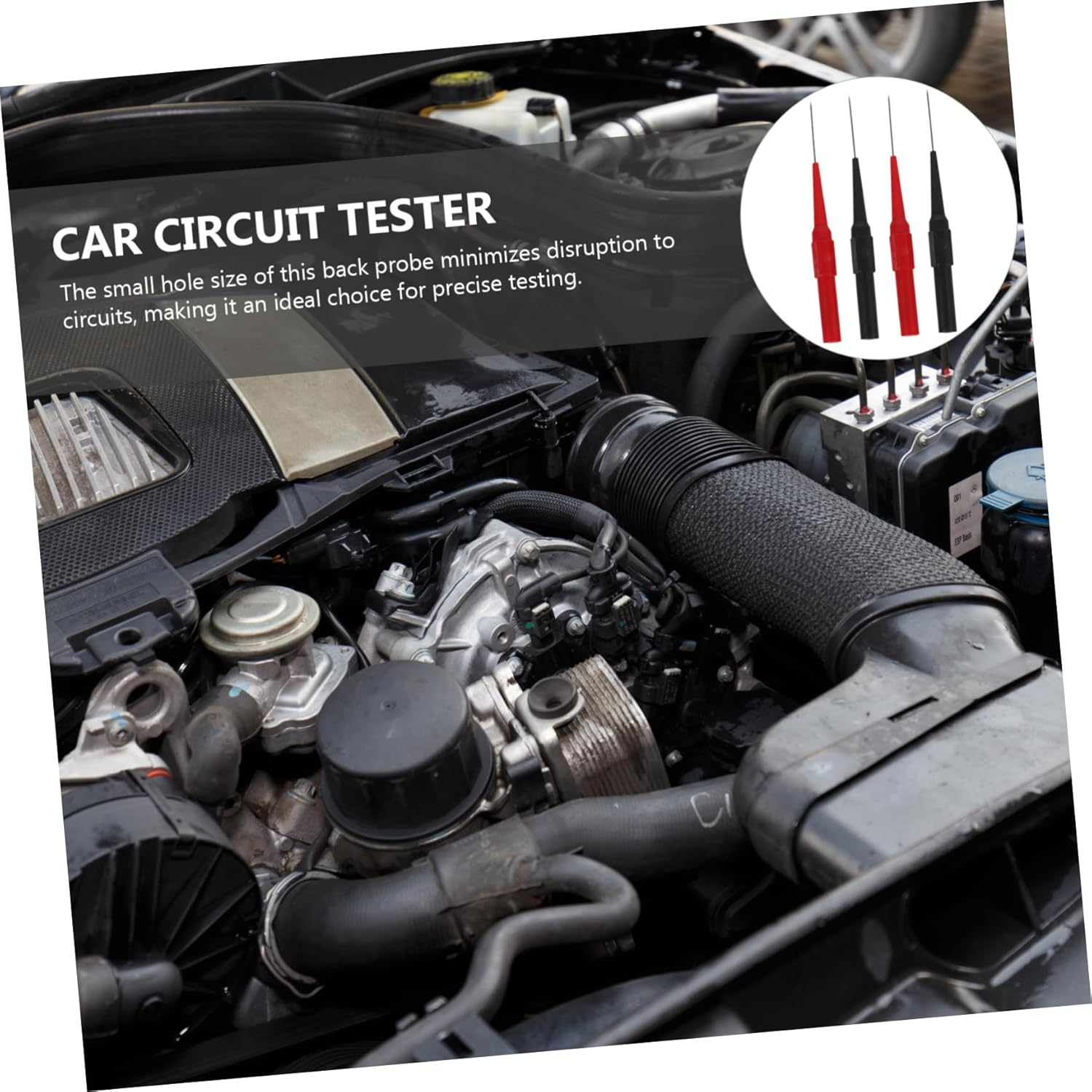 OKUMEYR 4Mm Back Probe Test Pin for Automotive Circuit Multimeter Leads, Non-Destructive Needle Probes, 4Pcs Electrical Testing Tool for Car Diagnostics image number 4