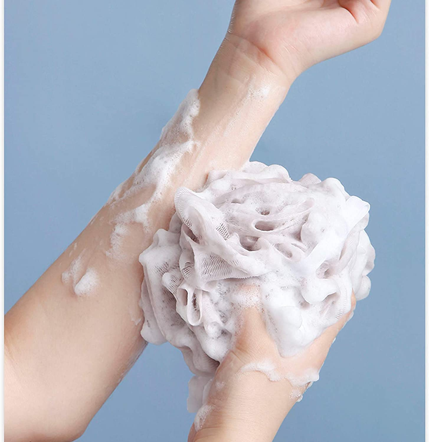 [5PCE] Swosh Bath Body Cleaning Loofah Sponge Ball, Ideal for Exfoliating and Cleansing Your Skin, Experience Refreshing Showers