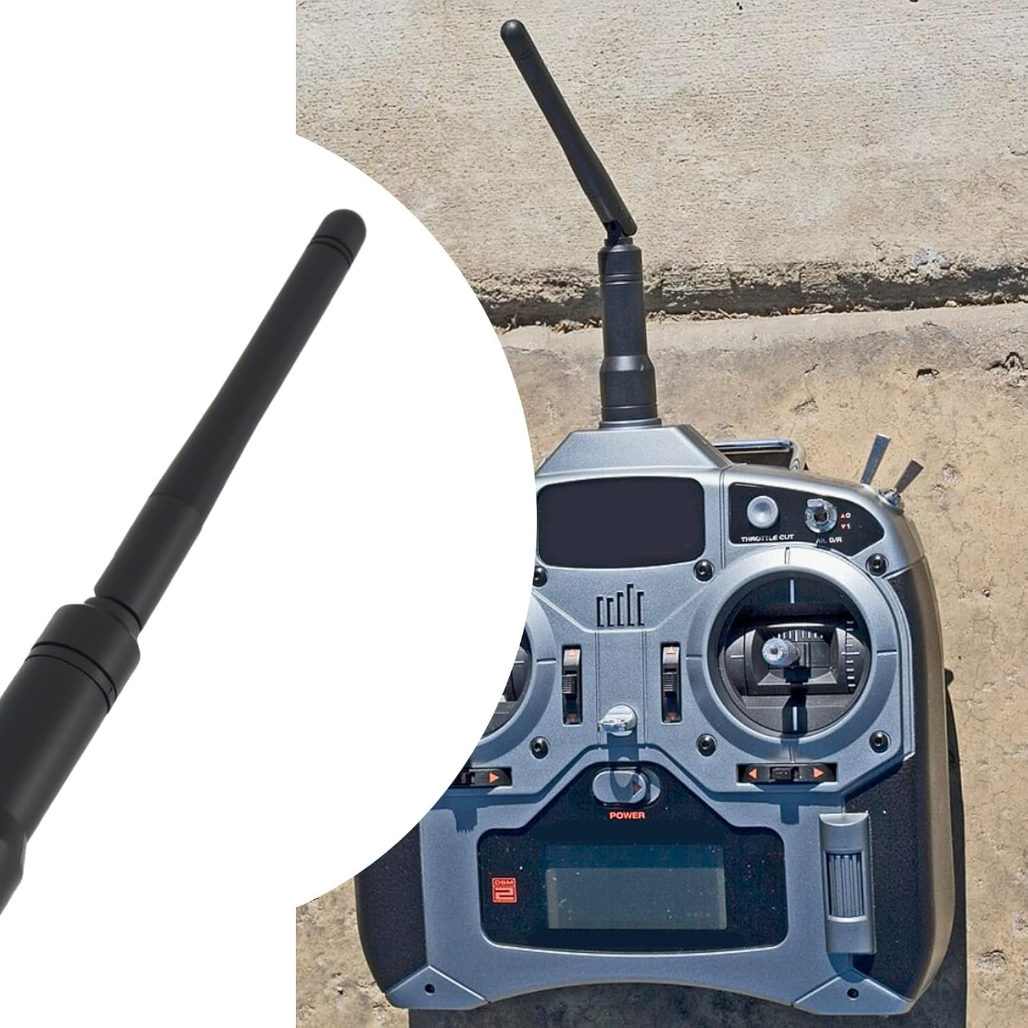 VGOL 1Pc 2.4Ghz Antenna Aerial Compatible with Spektrum Dx6I DX7 DX8 Compatible with JR Compatible with Hobbyking I6S T-I6 T-I8 Black