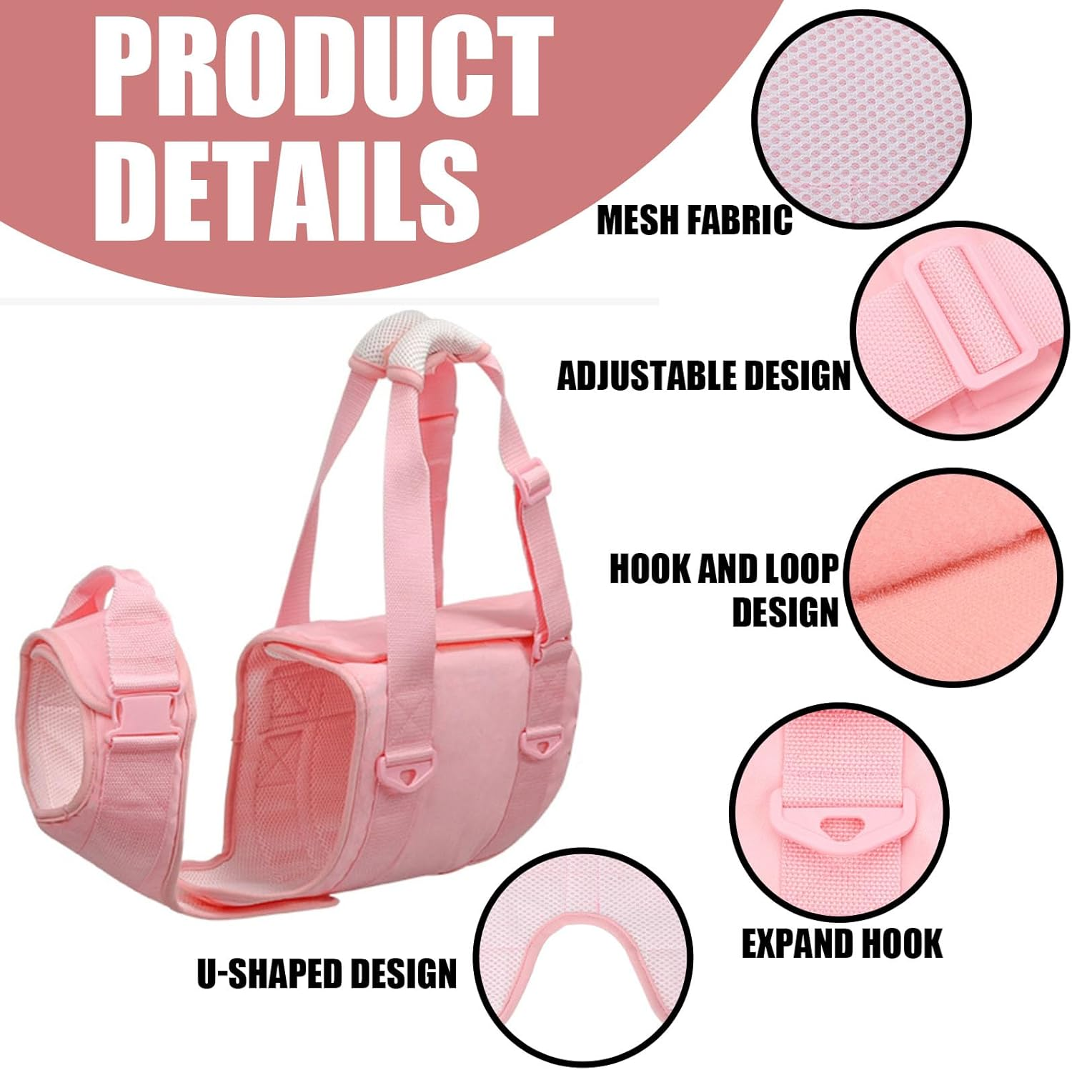 IUOUTG Dog Lift Harness and Carry Sling for Large Dogs Soft Breathable Full Body Dog Harness Boy Girl Support Dog Vest for Senior Dogs up and down Stairs image number 4