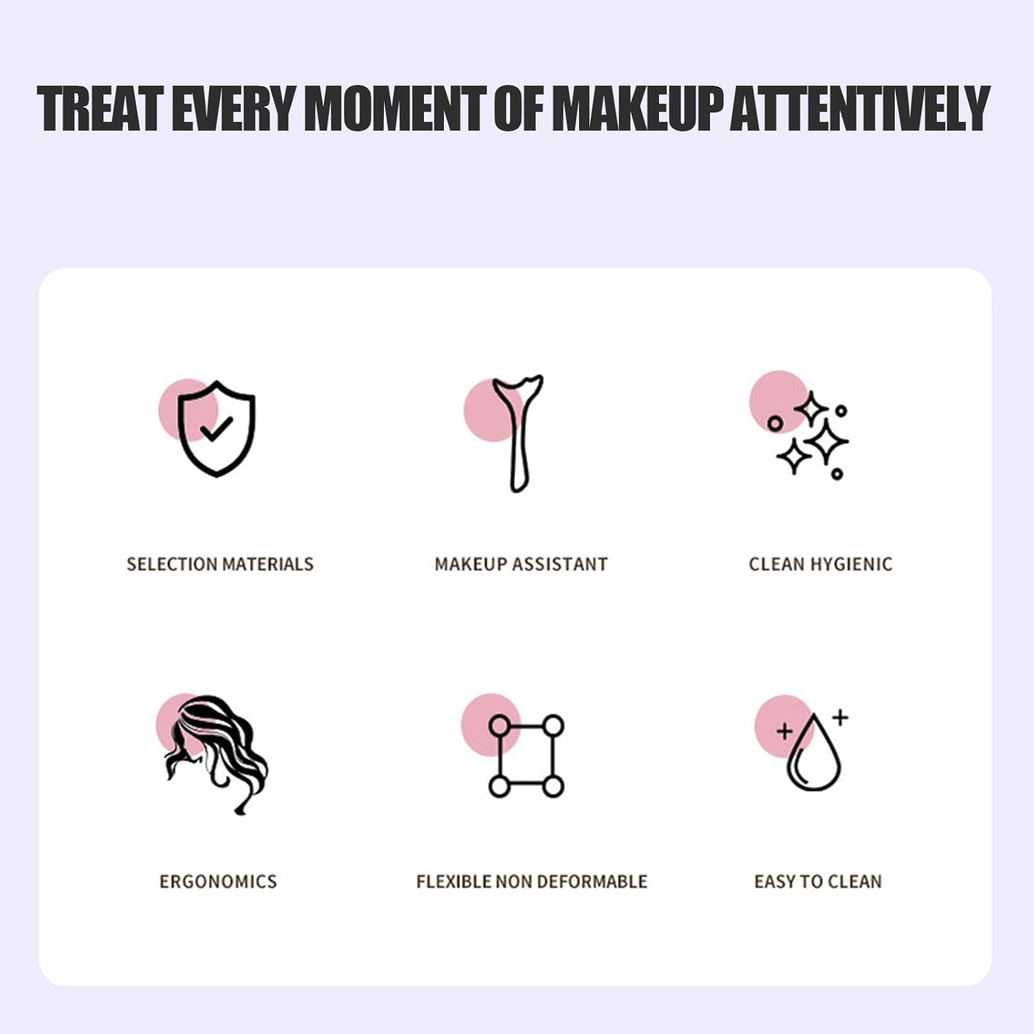 Mascara Shield Applicator Guard,Silicone Mascara Shield Guard - Multifunctional Reusable Eyelash Lipstick Eyeshadow Applicators Aid Tool for Makeup Application - Pink image number 5