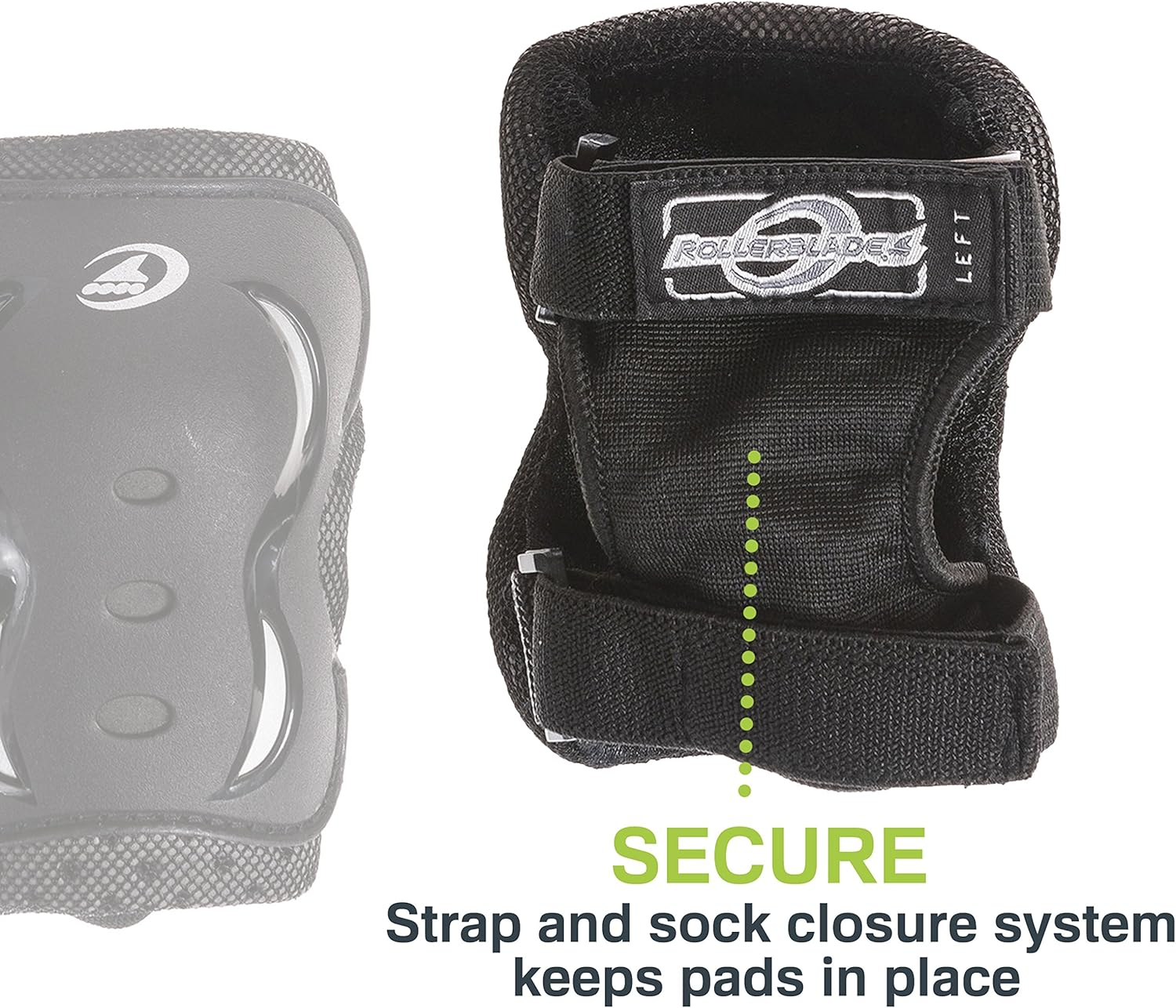 Rollerblade Bladegear XT Junior 3 Pack Protective Gear, Knee Pads, Elbow Pads and Wrist Guards, Multi Sport Protection,Youth, Black image number 4