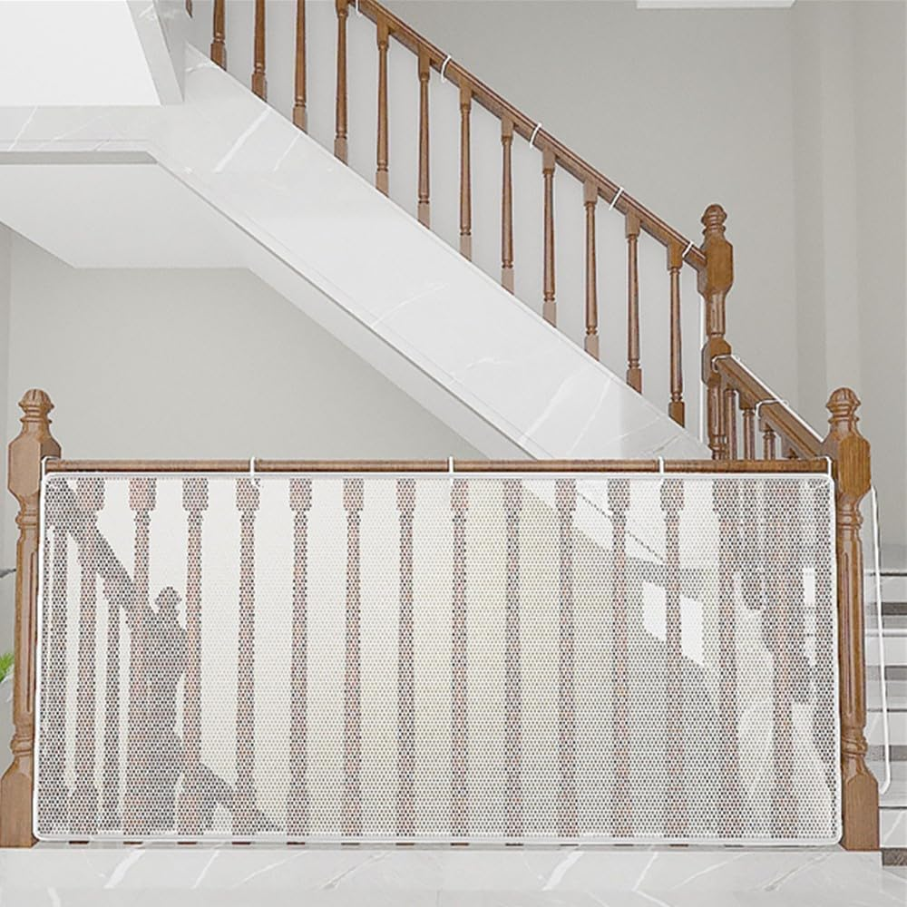 Ausgear 4.5M Child Safety Net - Durable Banister Guard for Stair Railing, Balcony and Stairway Protection - Baby Proofing Dog Gate - Brown, 78Cm X 4.5M image number 4
