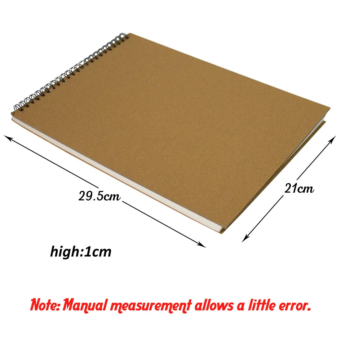 KXF Spiral Sketchbook Pad A4 Sketch Book Blank 60 Pages Artist Sketch Pad with Hardback Cover 130Gsm Sketch Paper A4 Art Drawing Book image number 6