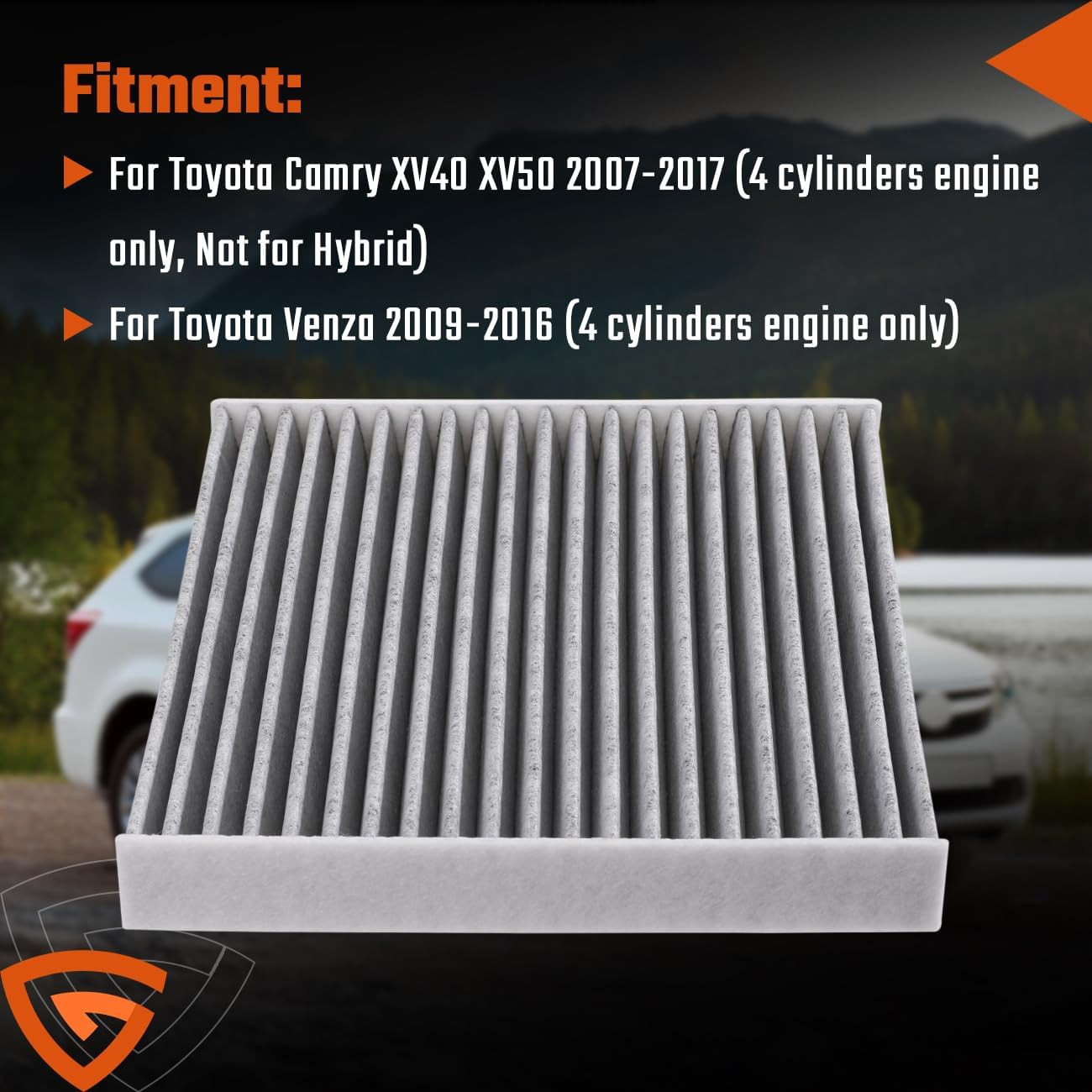 Engine and Cabin Air Filter Combo Set Compatible with Toyota Scion Pontiac Vehicle Corolla 2009-2019 Matrix 2009-2014 Yaris 2006-2018, Xd 2008-2014, Vibe 2009-2010 Replace# 87139-07010 17801-21050 image number 2
