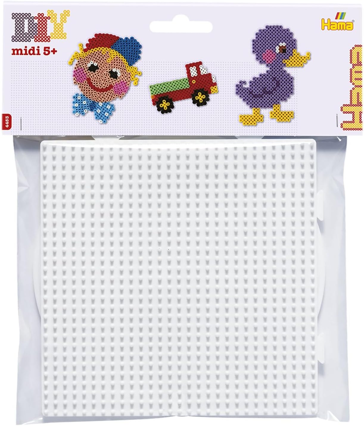 HAMA Pegboard Bag &ndash; 2 Large Pegboards: round No.221 & Square No.234 &ndash; Bead Craft Boards for Kids Ages 5+