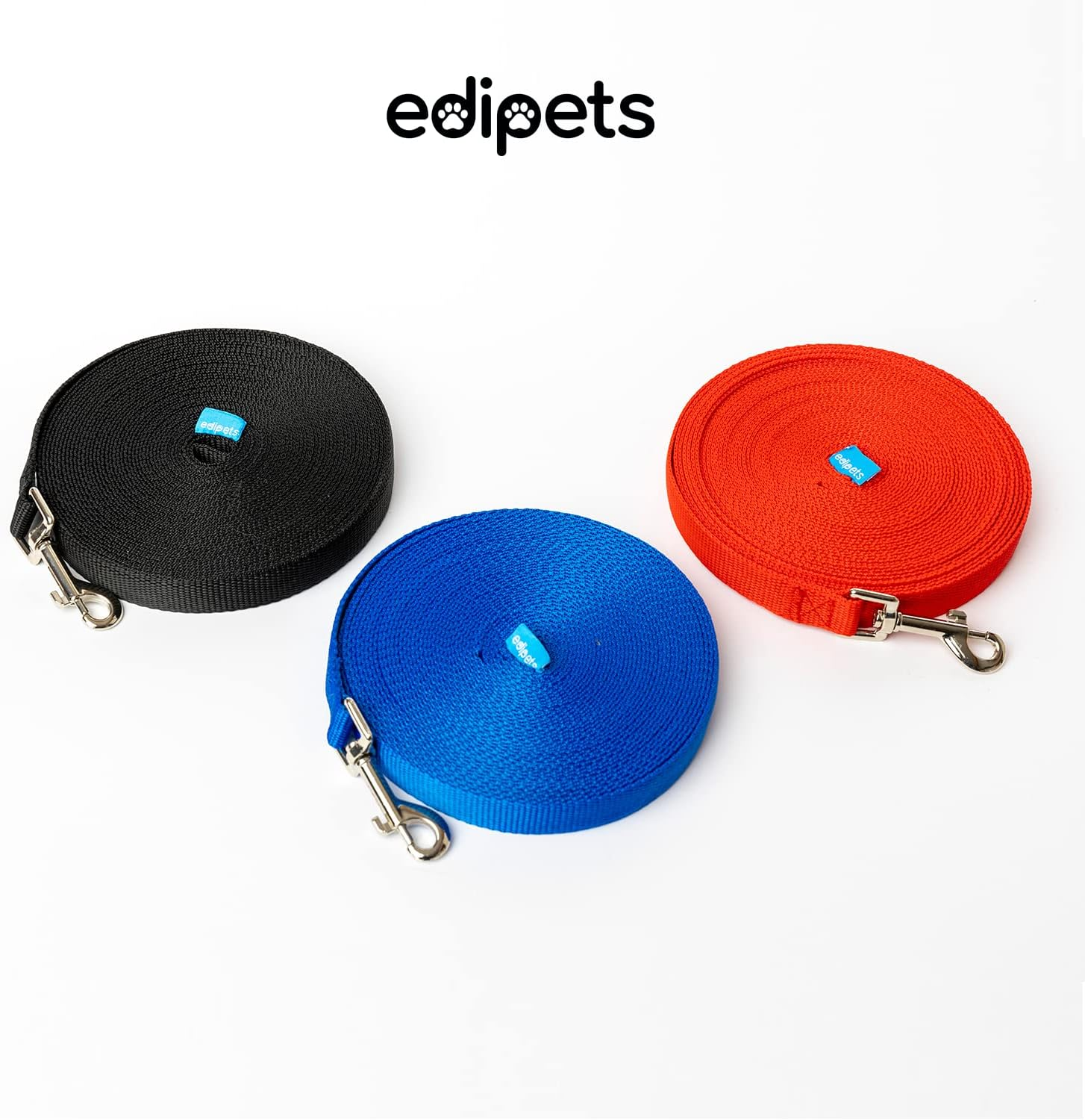Edipets, Recall Lead for Dogs, 1.5 M / 3 M / 5 M / 10 M / 15 M, Waterproof Training Lead for Large to Small Dogs, Robust Dog Lead (3 Metres, Red) image number 3