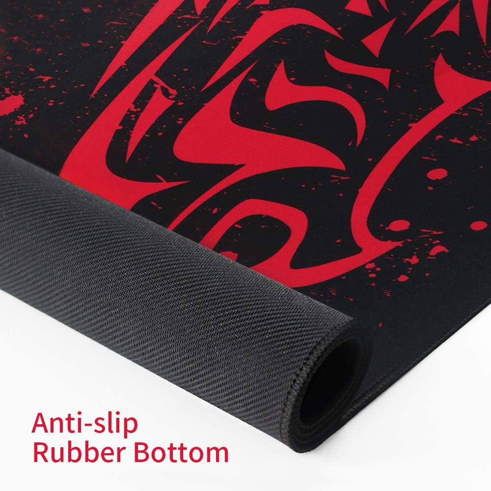 Exco Extended Gaming Mouse Pad, 90 X 40 Cm XXL Mousepad with Non-Slip Rubber Base and Stitched Edge,Smooth Surfaces Red Mouse Mat(Desk Pad) for Gaming and Working 14674 image number 4