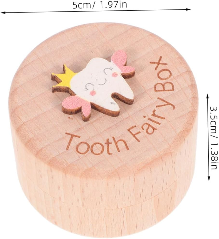 Wooden Boy Girl'S Teeth Box Keepsake Organizer Cute Tooth Storage Box for Boys and Girls and Commemorative Moments at Home image number 3