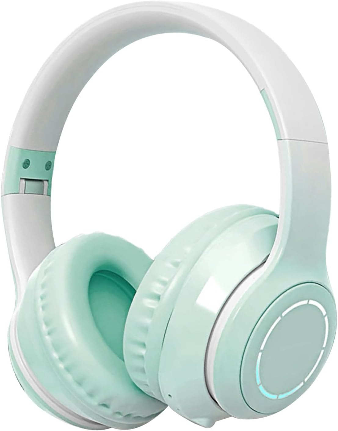 Wireless Headphones, Multifunctional Stereo Sound, Noise Cancelling, Strong Bass, Adjustable Over-Ear Headset, Foldable Wireless Headset with Gradient (Green) image number 3