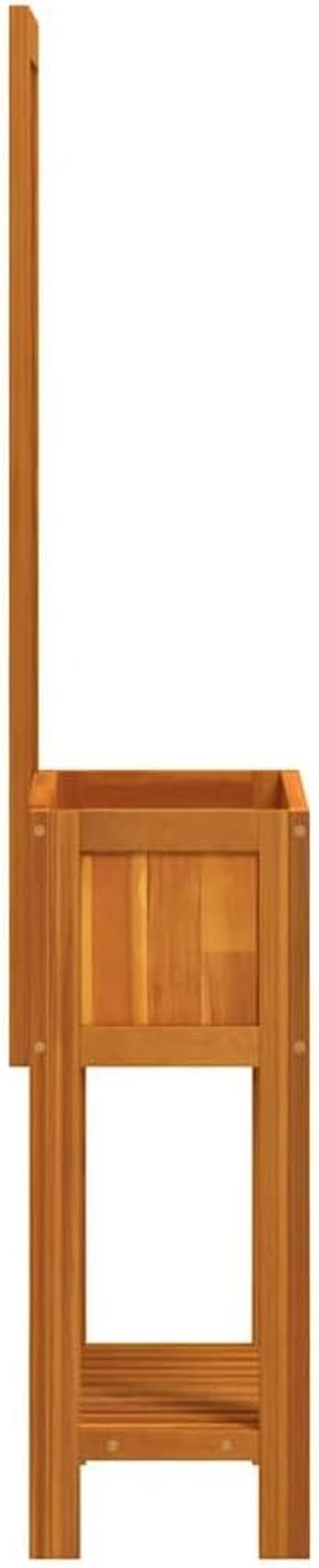 ** Vidaxl Solid Acacia Wood Planter Box with Trellis and Shelf for Climbing Plants - 55X29.5X152 Cm - Garden, Patio, Terrace Growing Bed image number 1