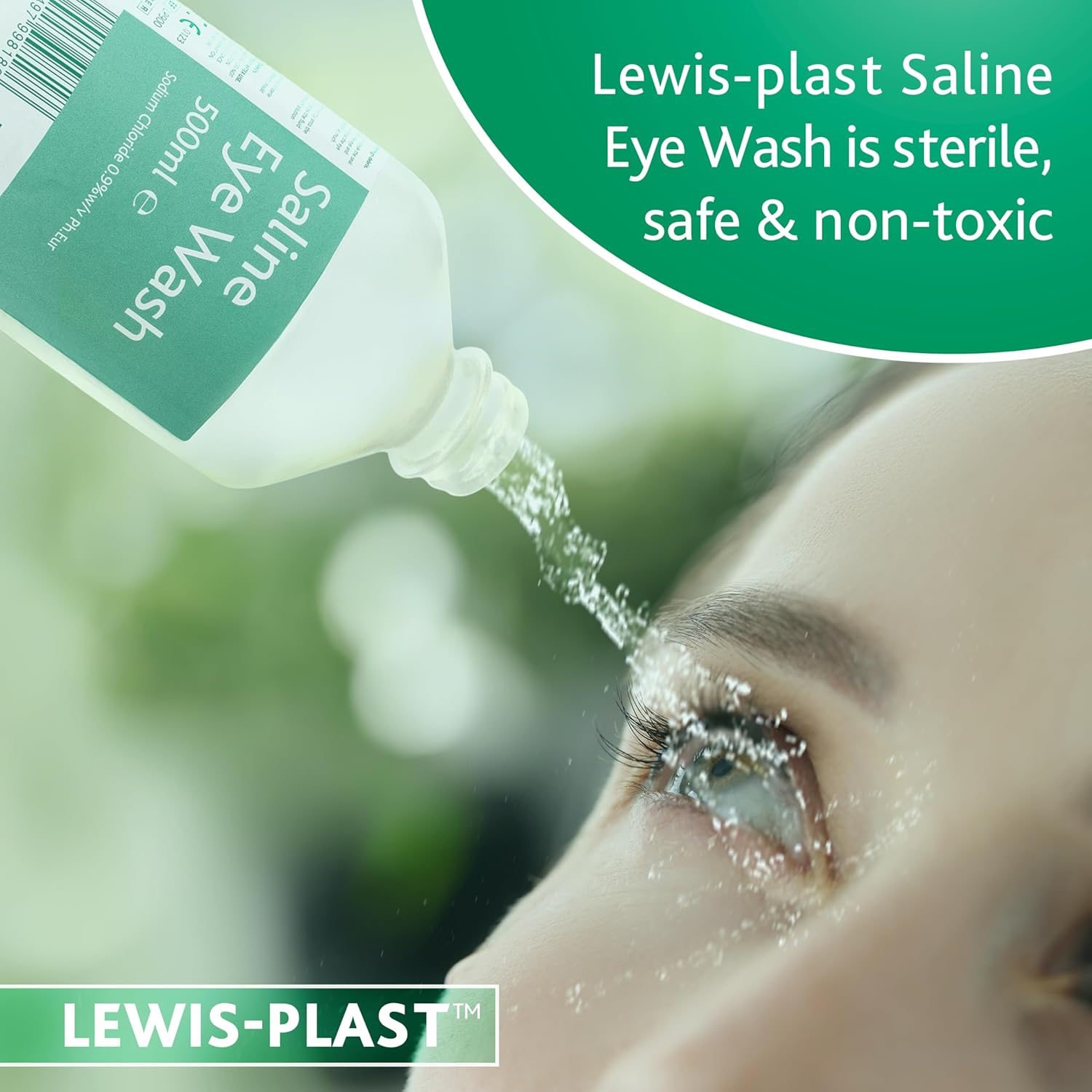 Lewis-Plast Saline Eye Wash Solution, 500Ml Bottle for Safe and Effective Eye Care image number 2