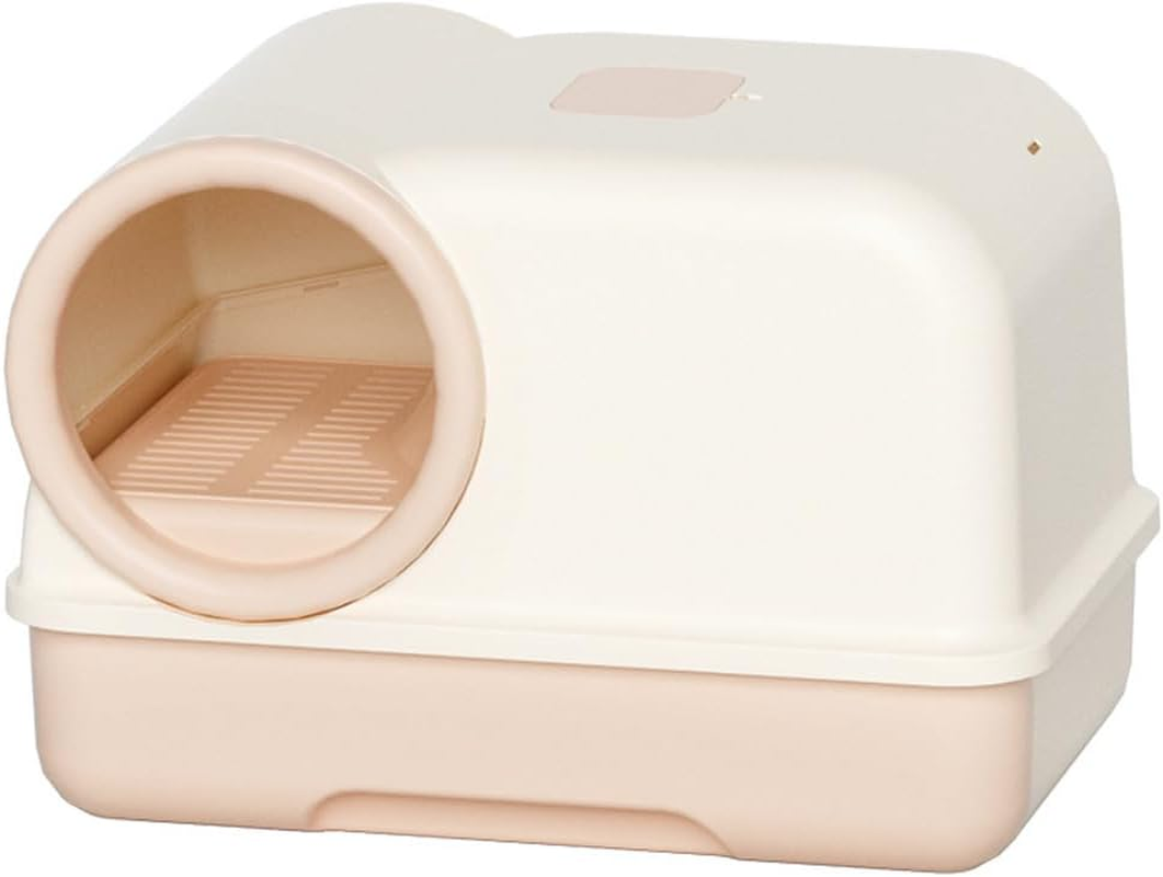 AIMALL 1Pc Fully Enclosed Cat Litter Box 24.4In with Drawer Design Extra Long Corridor Anti-Sand Odour Cat Toilet for Large Cats