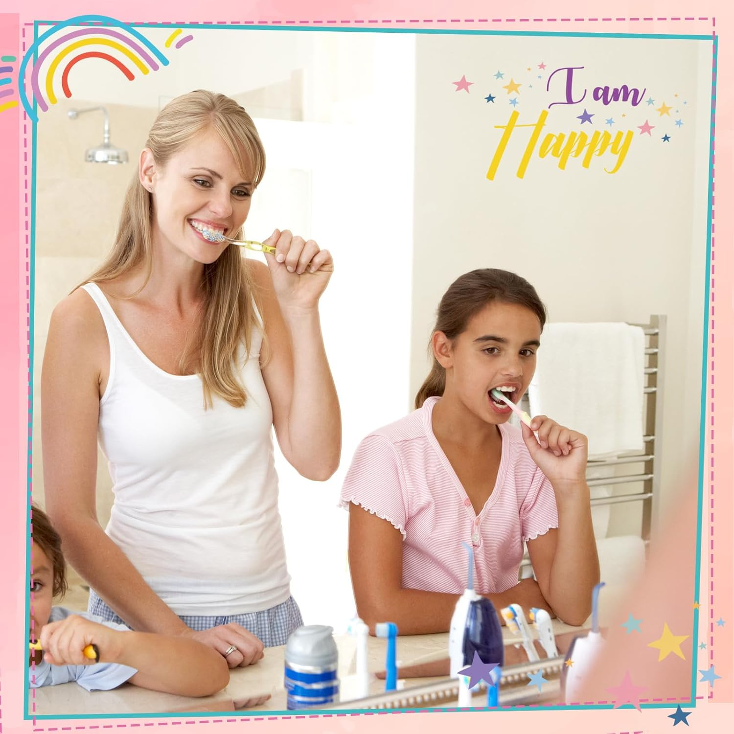 Geyoga 12 Pcs Inspirational Quote Mirror Decals Vinyl Positive Affirmations Mirror Decals Motivational Wall Sticker for Women Bathroom Office Bedroom Living Room Beauty Salon Hair Salon(Lively Style) image number 4