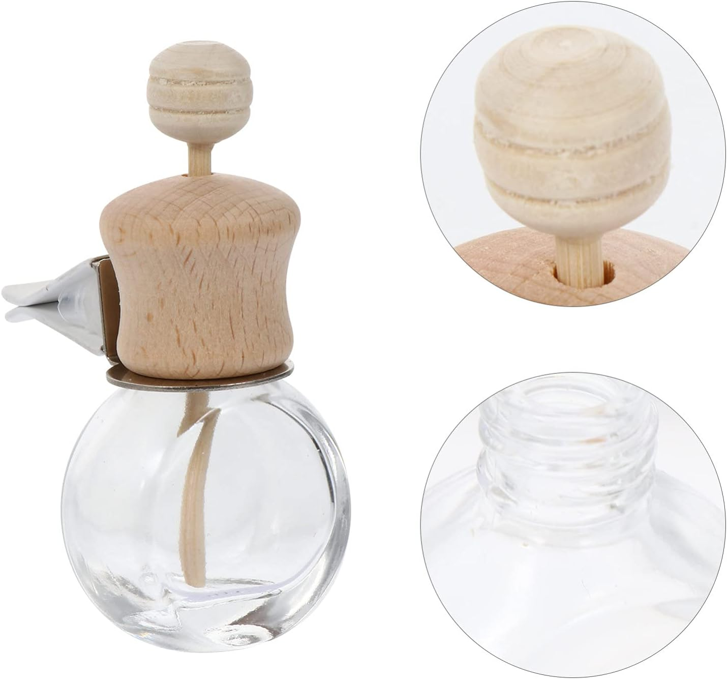 Small Glass Bottles for Car Air Freshener Essential Oil Diffuser Car Vent Perfume Holder image number 5
