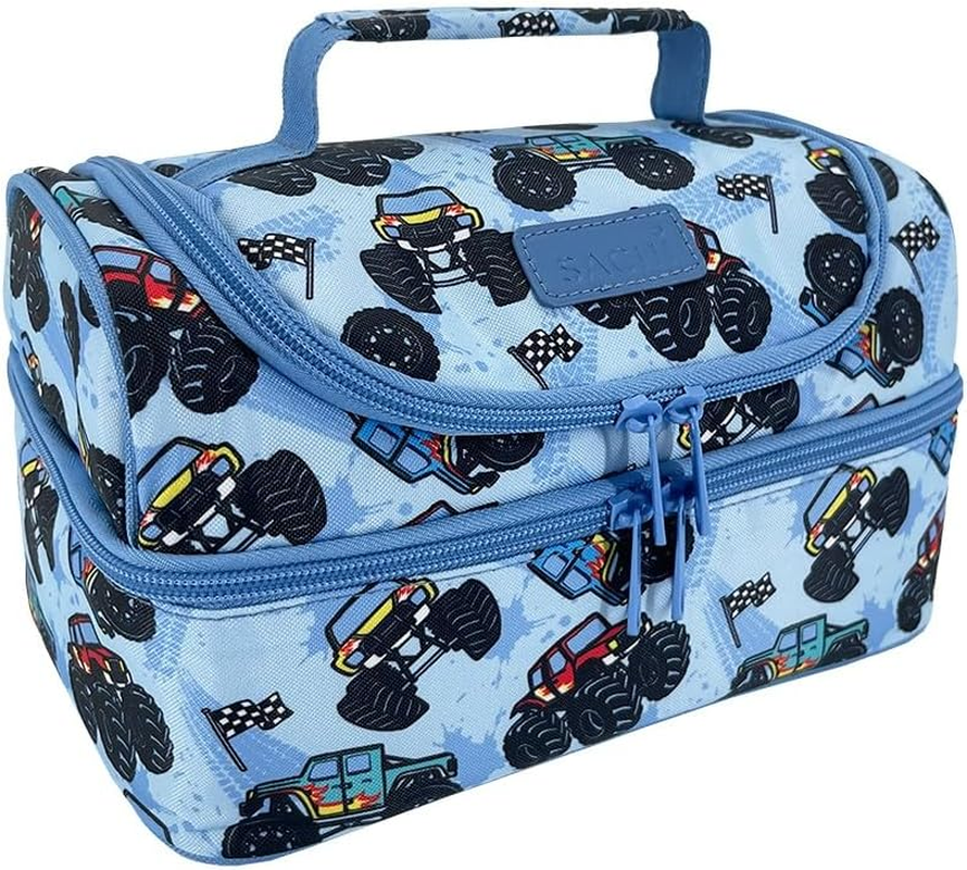 Sachi 'Style 235' Insulated Double Decker Lunch Bag - Monster Trucks image number 4