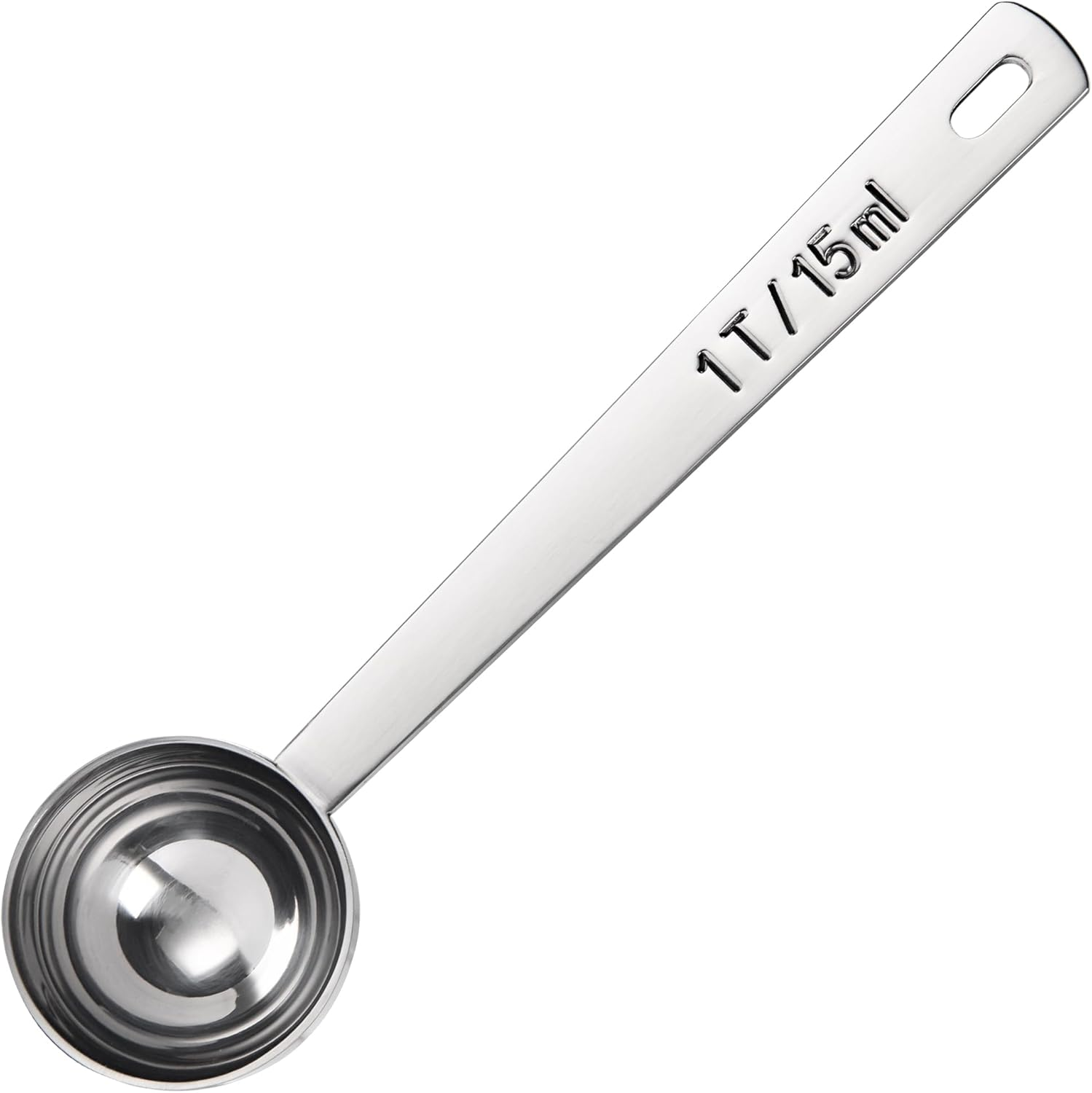 U-Taste 1Tbsp Coffee Scoop - 18/8 Stainless Steel Measuring Tablespoon Serving Scooper, 10.8Cm Long and Firm Metal Handle for Ground Coffee, Bean, Powder in Canister (15Ml/1Tbsp, Silver) image number 5