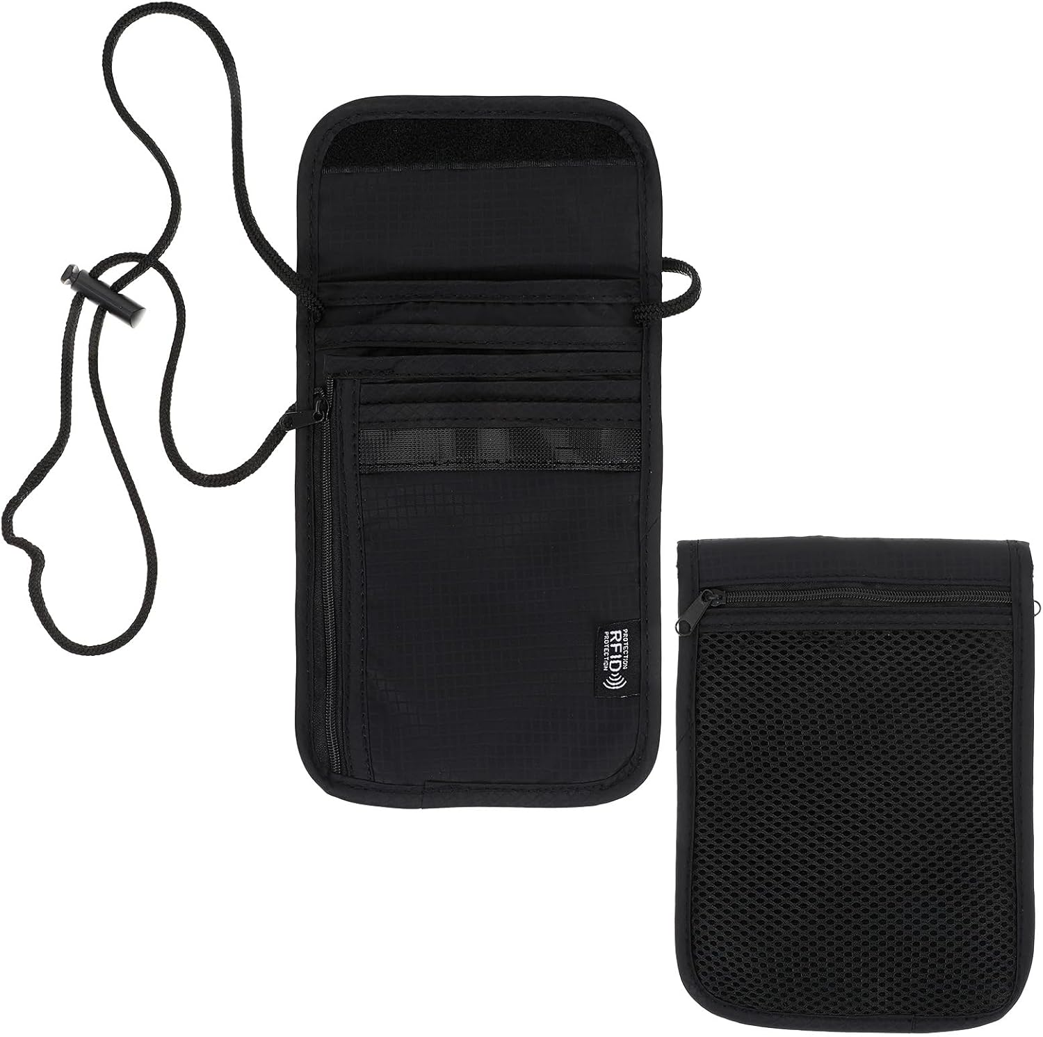 Hpmjz Neck Pouch with RFID Protection Anti-Theft Unisex Travel Purse Waterproof Shoulder Bag Soft Hidden Chest Pocket for Passport Credit Cards Smartphone Coins Documents Accessories