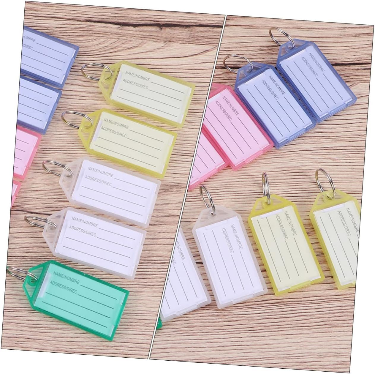 NUOBESTY 40Pcs Keychain Tags Label Tags Multi-Function and Luggage Accessory Use during Travel image number 2