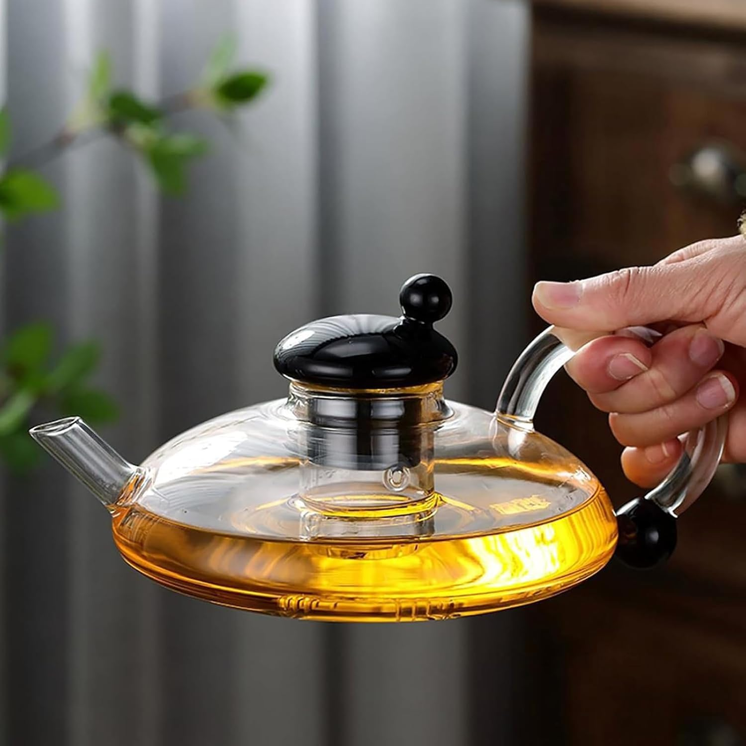 Innovessa Tea Pot, Sereno Filtration Teapot, 600Ml, Borosilicate Glass, Transparent, 5*10*15Cm/1.97*3.94*5.9In image number 2