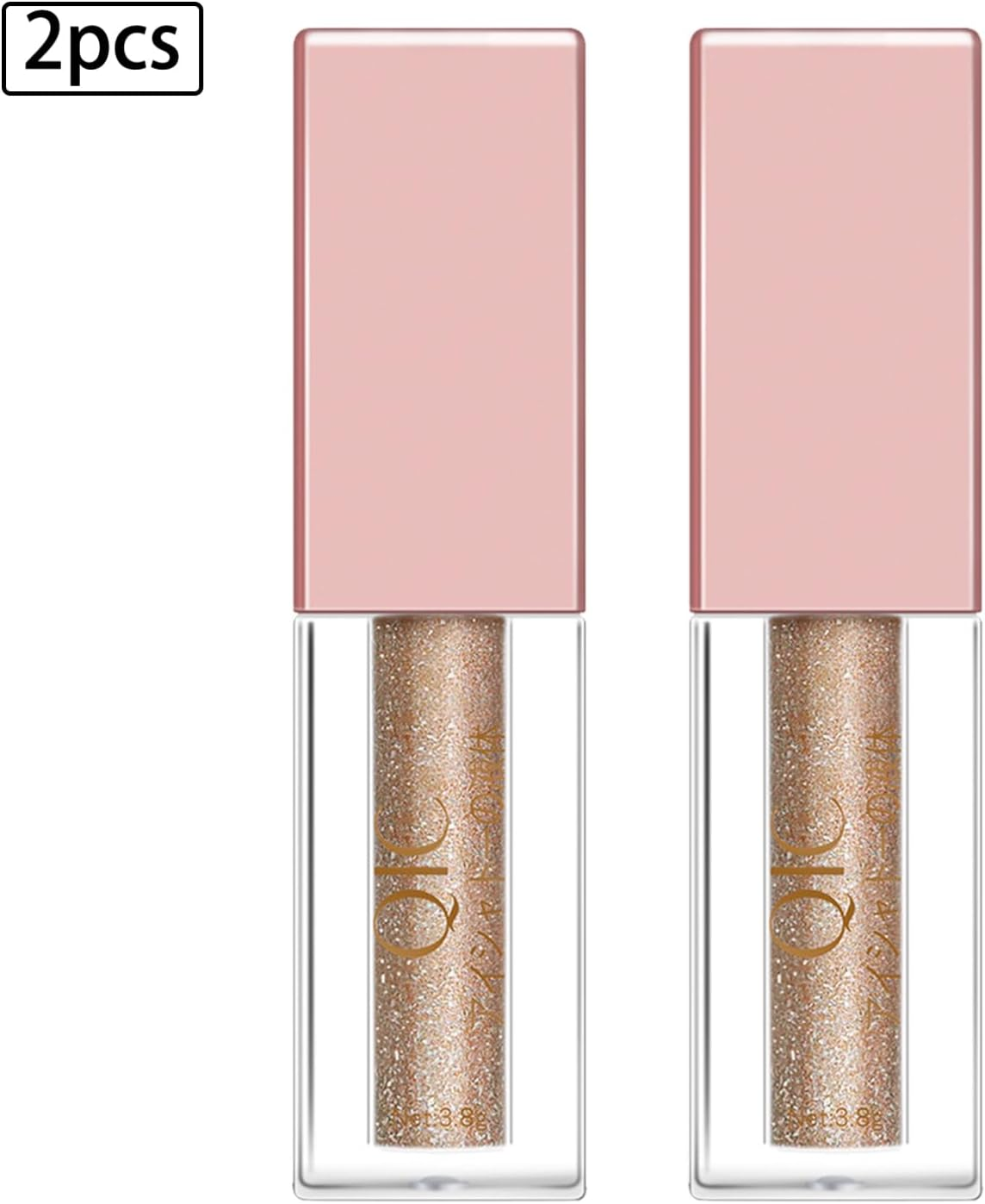 Iiniim 2 Pack Liquid Eyeshadow Brush Set Long Lasting Waterproof Sweatproof Shimmer Glitter Makeup Brushes for Women Girls Professional Cosmetic Tools Pink One Size image number 4