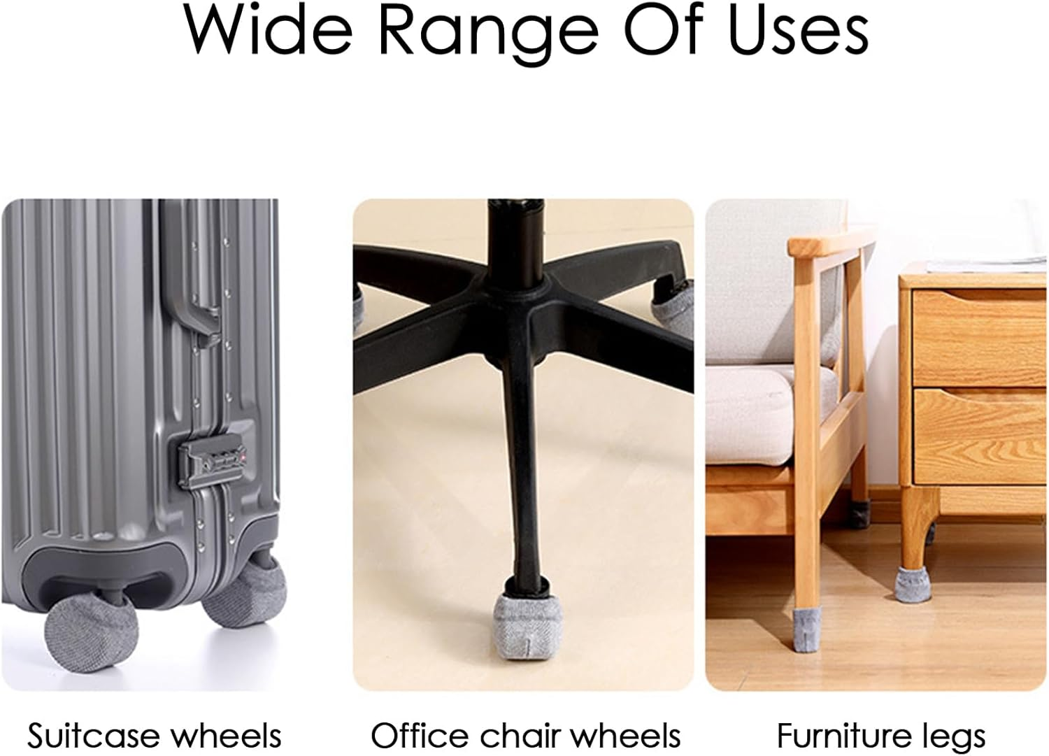 Luggage Wheel Covers | 4X Luggage Suitcase Wheels Cover Socks | Protective Carry on Accessories for Outdoor Travel Business Trip Vacation Indoor image number 6