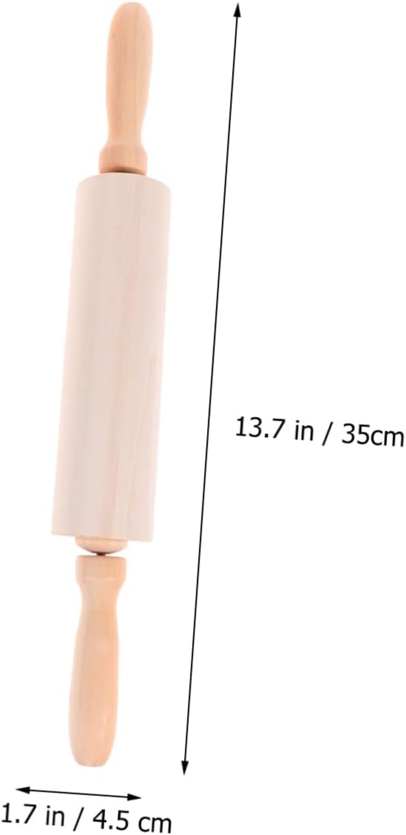 Wooden Rolling Pin Christmas Dough Roller Pin Professional Kitchen Tool for Cookie Pizza Single for Holiday Baking