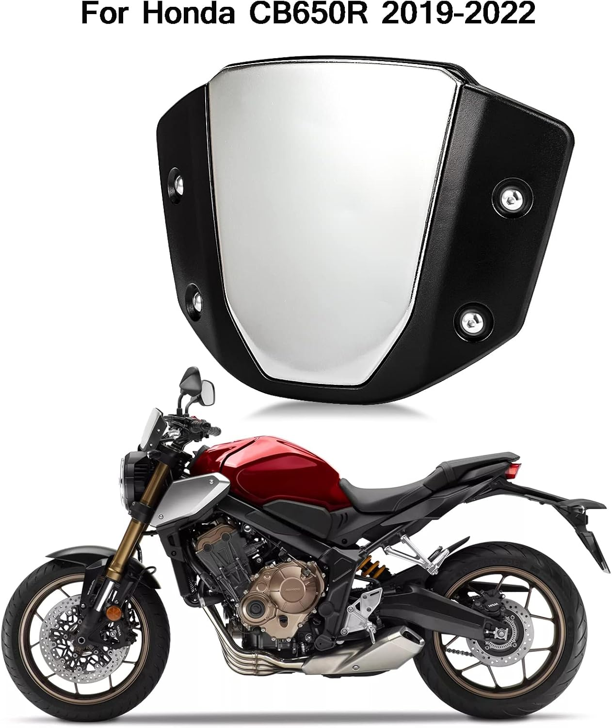 Motorcycle Windscreen Shield Wind Screen Windscreen for CB650R 2019 2020 2021 2022 2023 (Blue) image number 2