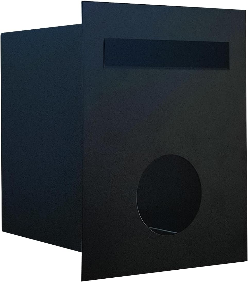 ZOOMTEC Brick-In Letterbox for Newspapers, Magazines and Letters, Outdoor Letter Box with Rear Door, Rustproof Parcel Mailbox for Fence, Wall image number 6