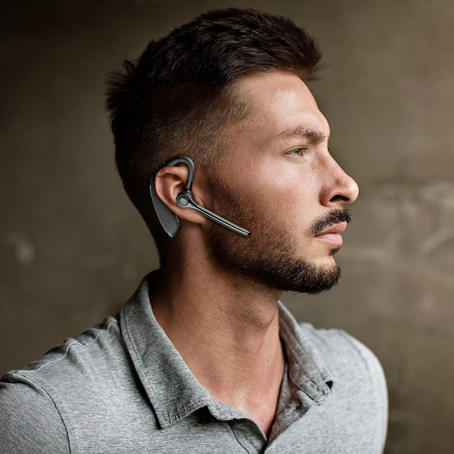 Cellularline | Fluent | Cuffie Auricolare Bluetooth Mono Ergonomici via Telefono Cellular - Autonomia 25 Ere - Ricarica in 2 Ears