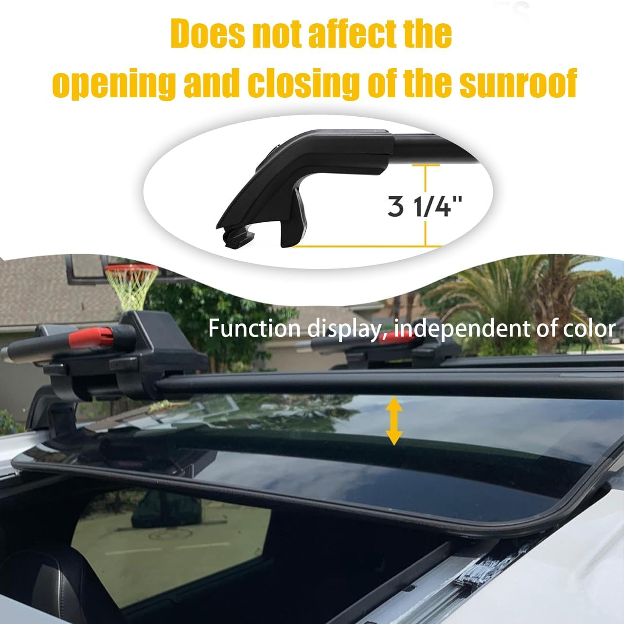 2PCS Fit for BYD Atto 3 ? Yuan plus EV ? 2022-2024 Lockable Roof Rail Rack Crossbars Cross Bars Aluminum Alloy Black image number 1