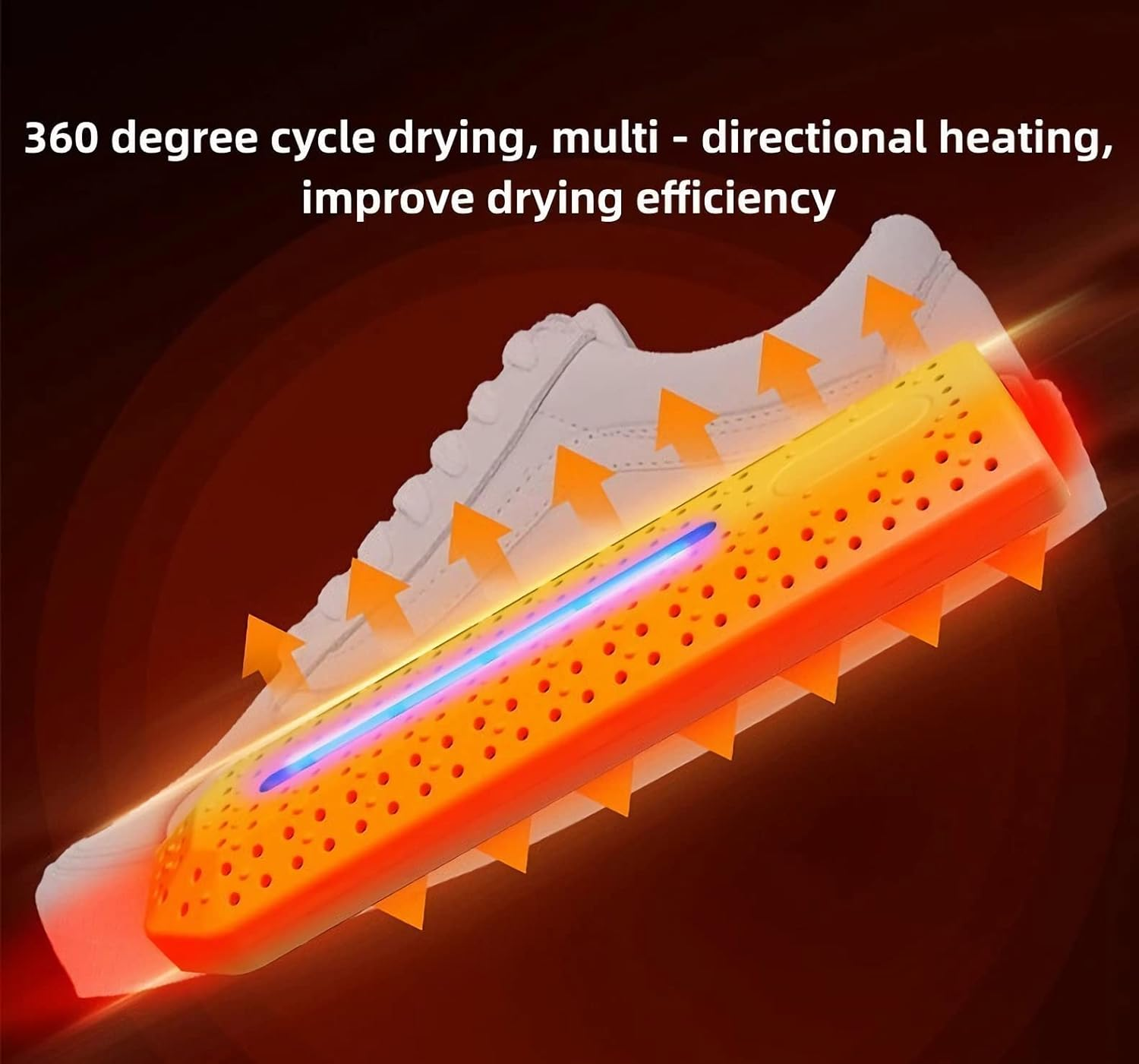 Shoe Dryer-Portable, Three Speed Timing, Intelligent Constant Heat, Violet Sterilization, Heating Deodorization, Flame Retardant Material Safety and Environmental Protection,Usb Ports image number 4