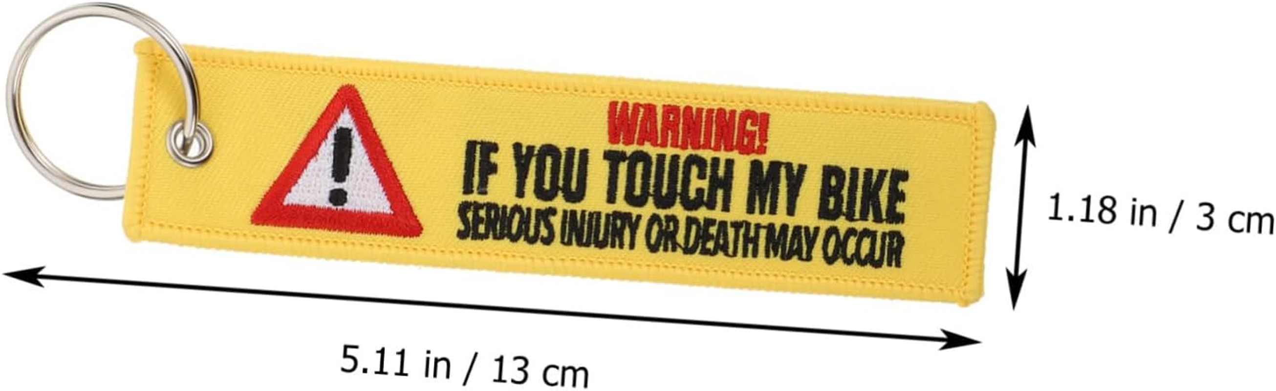 Operitacx 3Pcs Key Chain Detachable Key Tags Hazard Warning Bike Signs Personal Motorcycle Keychain Retractable Sports Bike Keychain Car Exercie Bikes Key Ring Pendant Name Charm Polyester image number 1