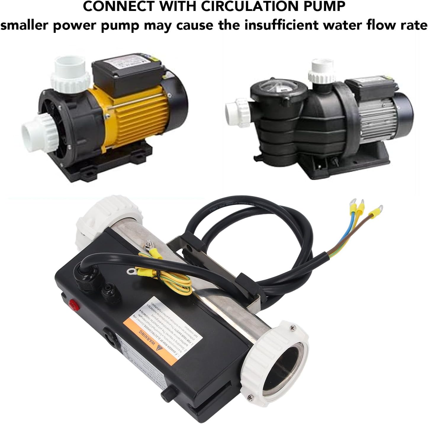 Electric Pool Heater Thermostat Autolefaktor for Spa Dry Burning Prevention for Hydromassage Bathtub, Precise Temperature Control for Pool, Stainless Steel Material image number 3