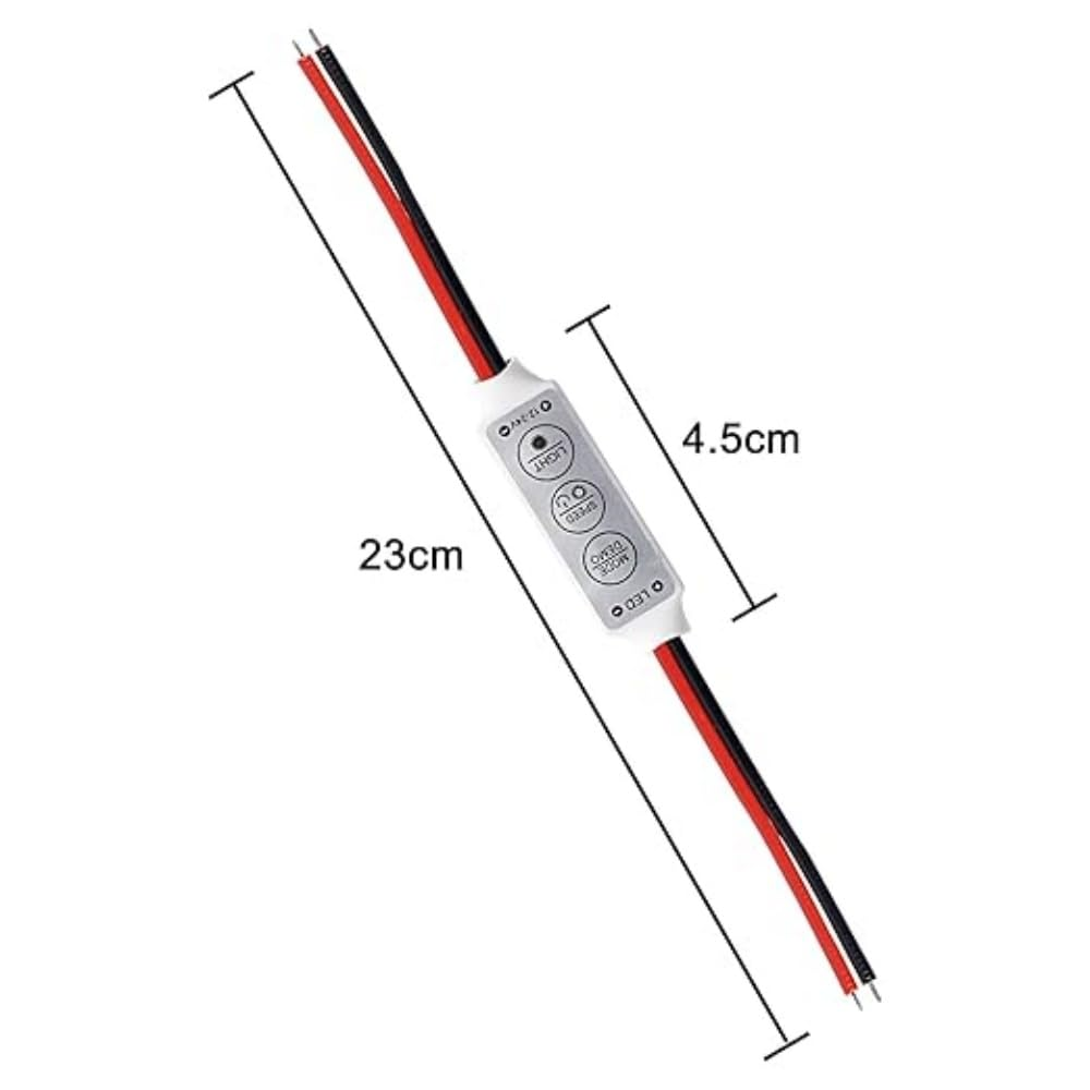 5PCS Mini LED Dimmer Controller 12V -24V LED Strip Dimmer Single Color Controller Brightness Dimmer 3 Keys ，Suitable for Monochrome Light Strips image number 2
