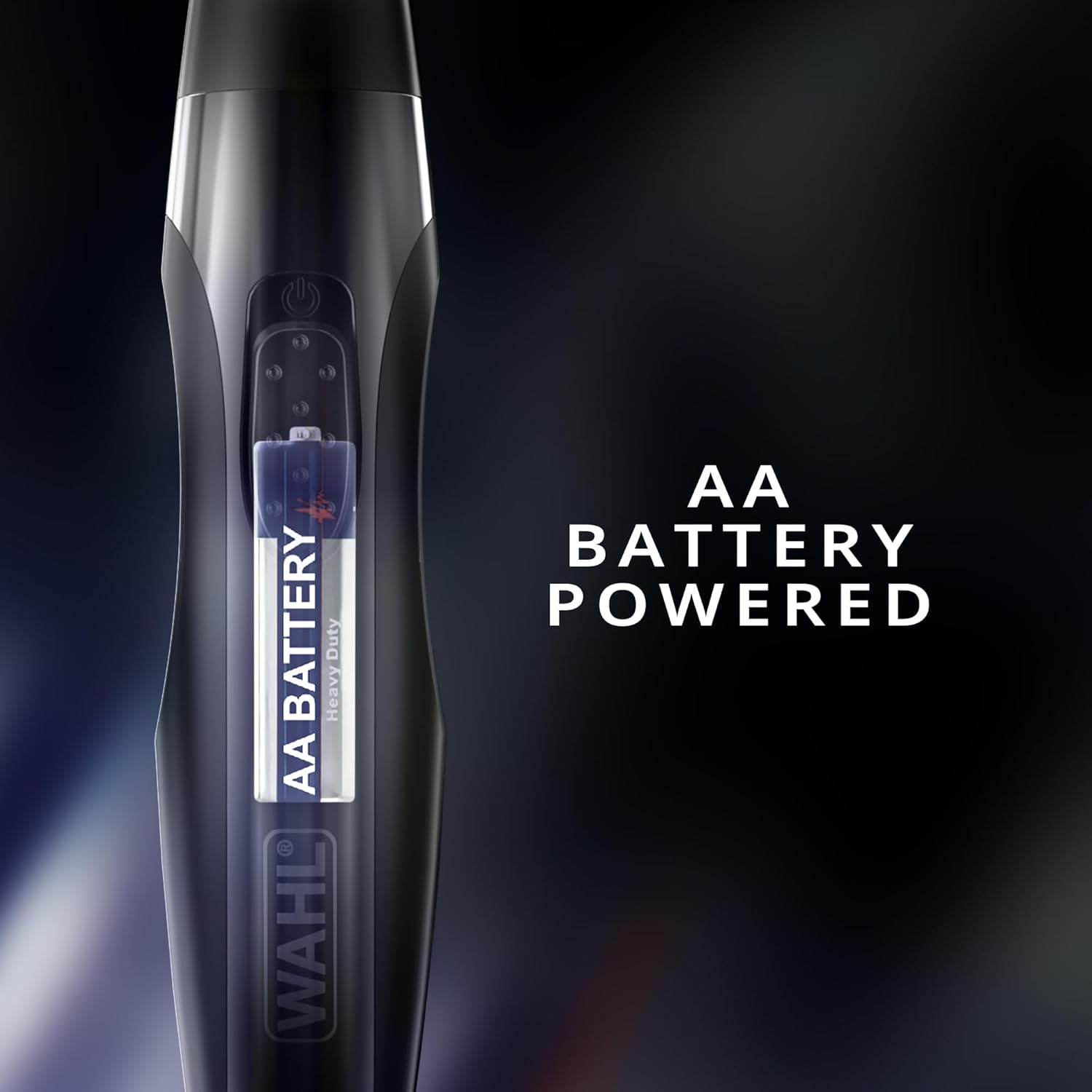 Wahl 2 in 1 Detail Trimmer, Ear, Nose & Precise Facial Hair Trimmer, Battery Powered & Washable Heads, Comfort Grip & Travel Case Accessory, Long Lasting Washable Heads image number 2