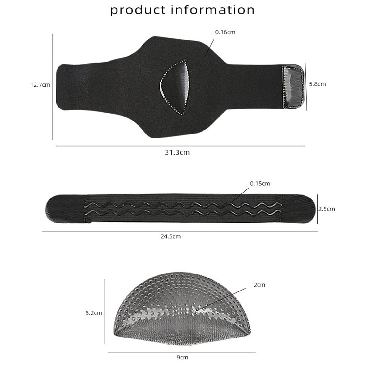 Arch Support Braces for Plantar Fasciitis Relief, Adjustable Arch Support Sleeves with Built-In Orthotics, Adjustable Non-Slip Bands & Gel Pads for Flat Feet High & Fallen Arch, 1 Pair, Black image number 3